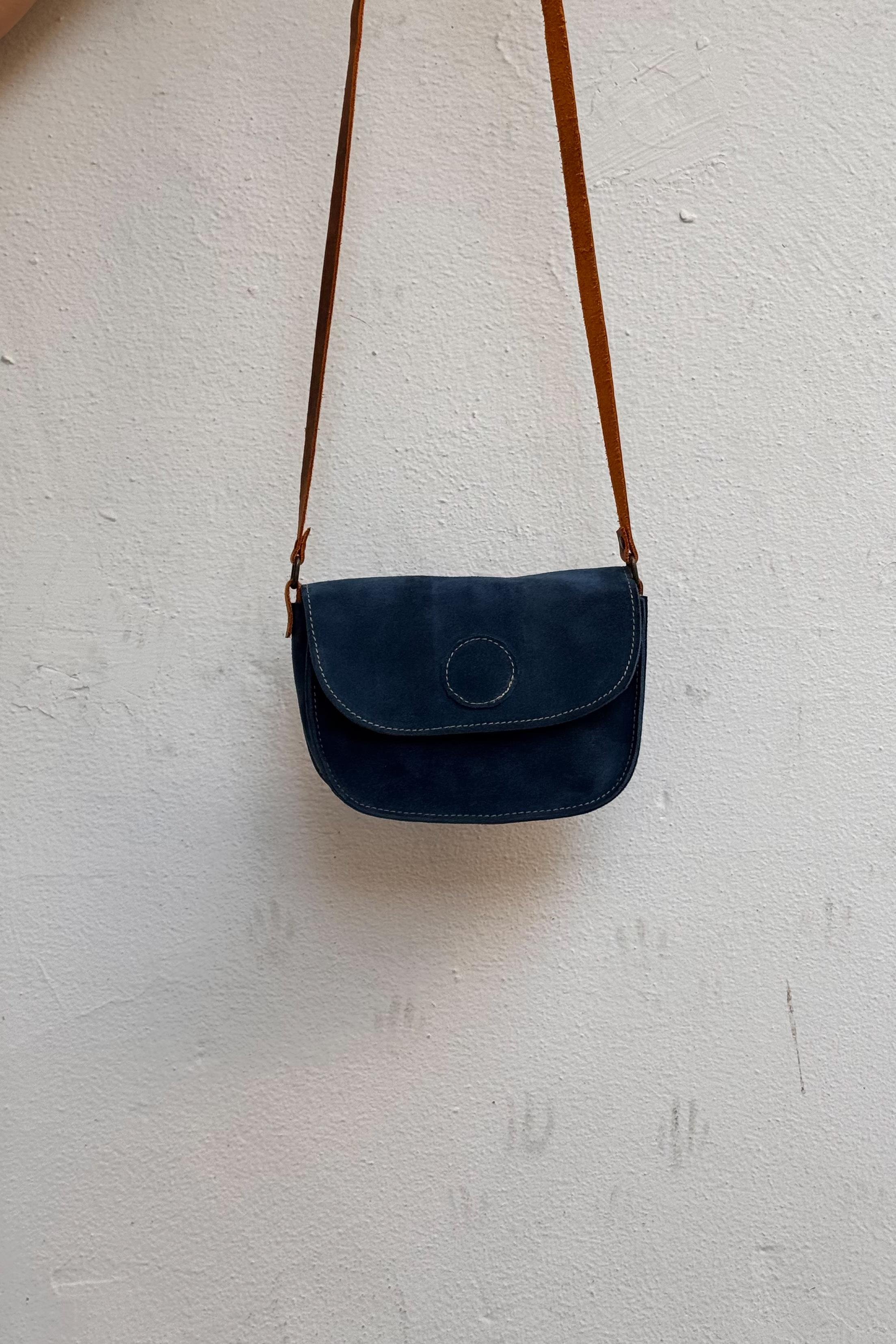 Mini Süet Çanta Lacivert