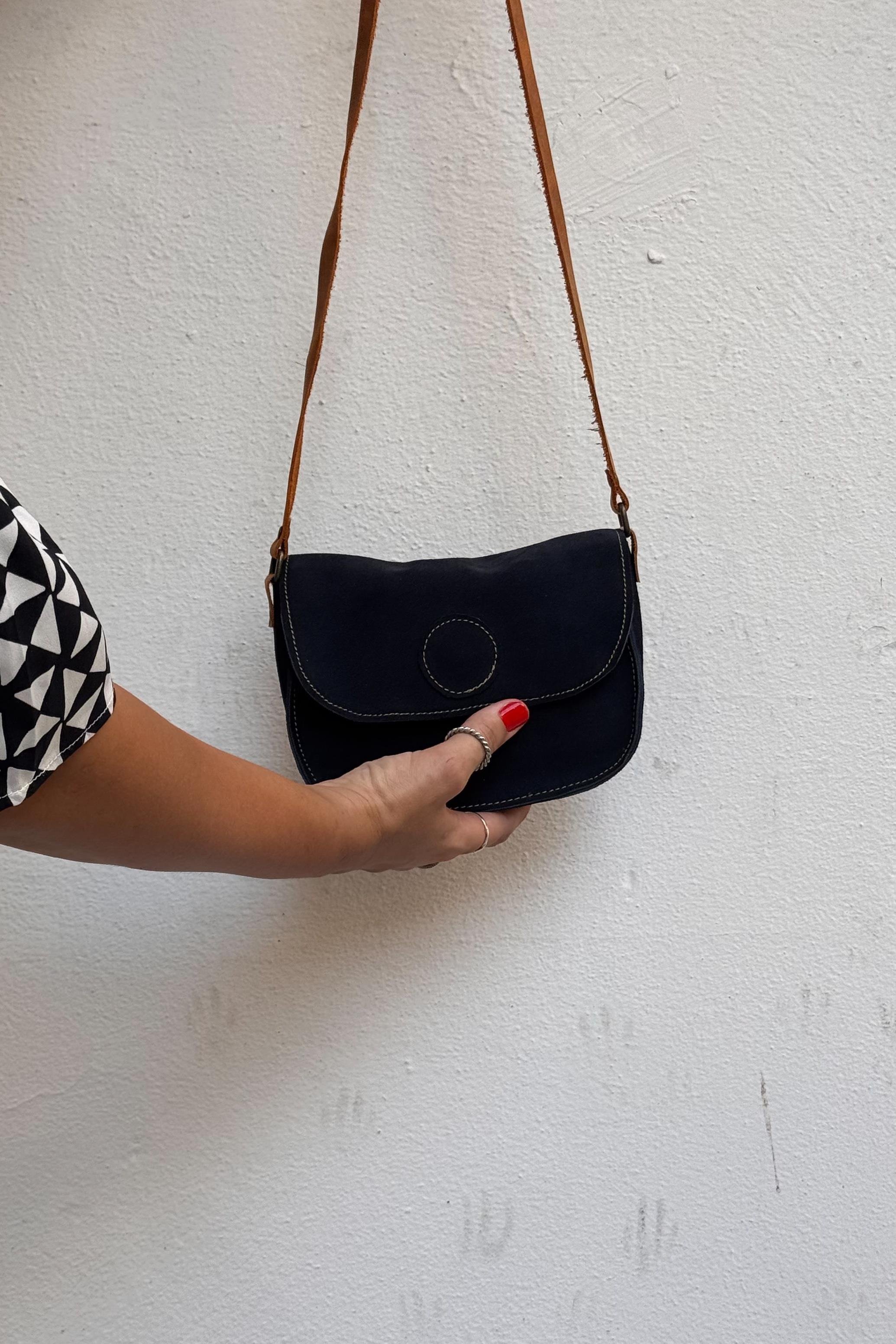 Mini Süet Çanta Lacivert