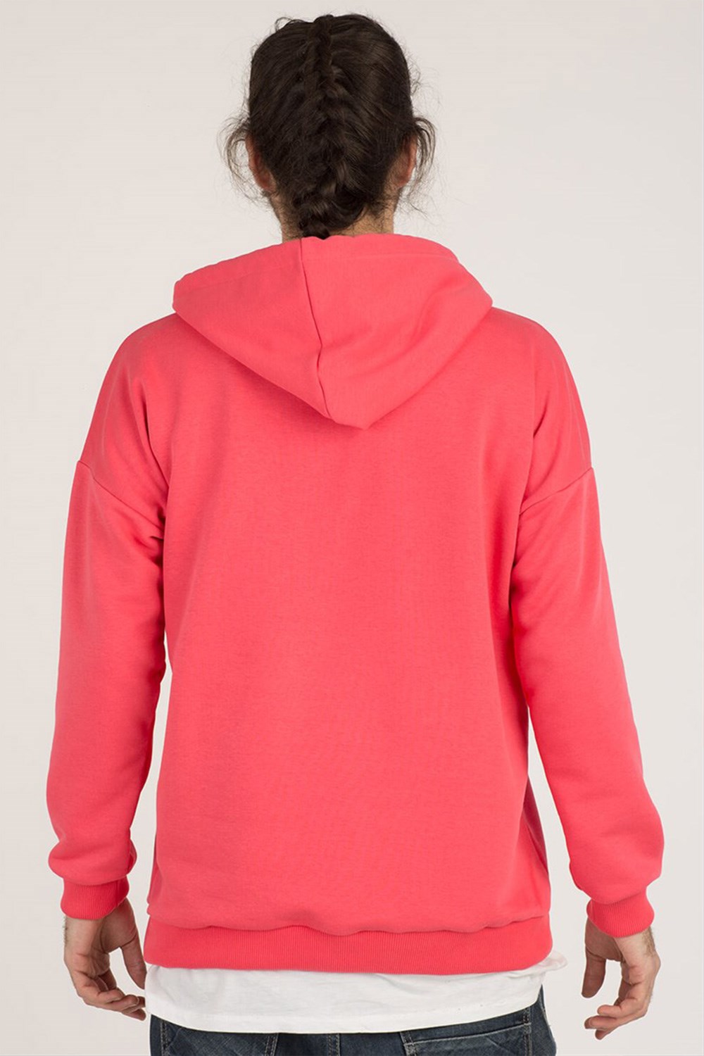 PEMBE KAPÜŞONLU SEV & ŞÜKRET & AFFET SWEATSHIRT
