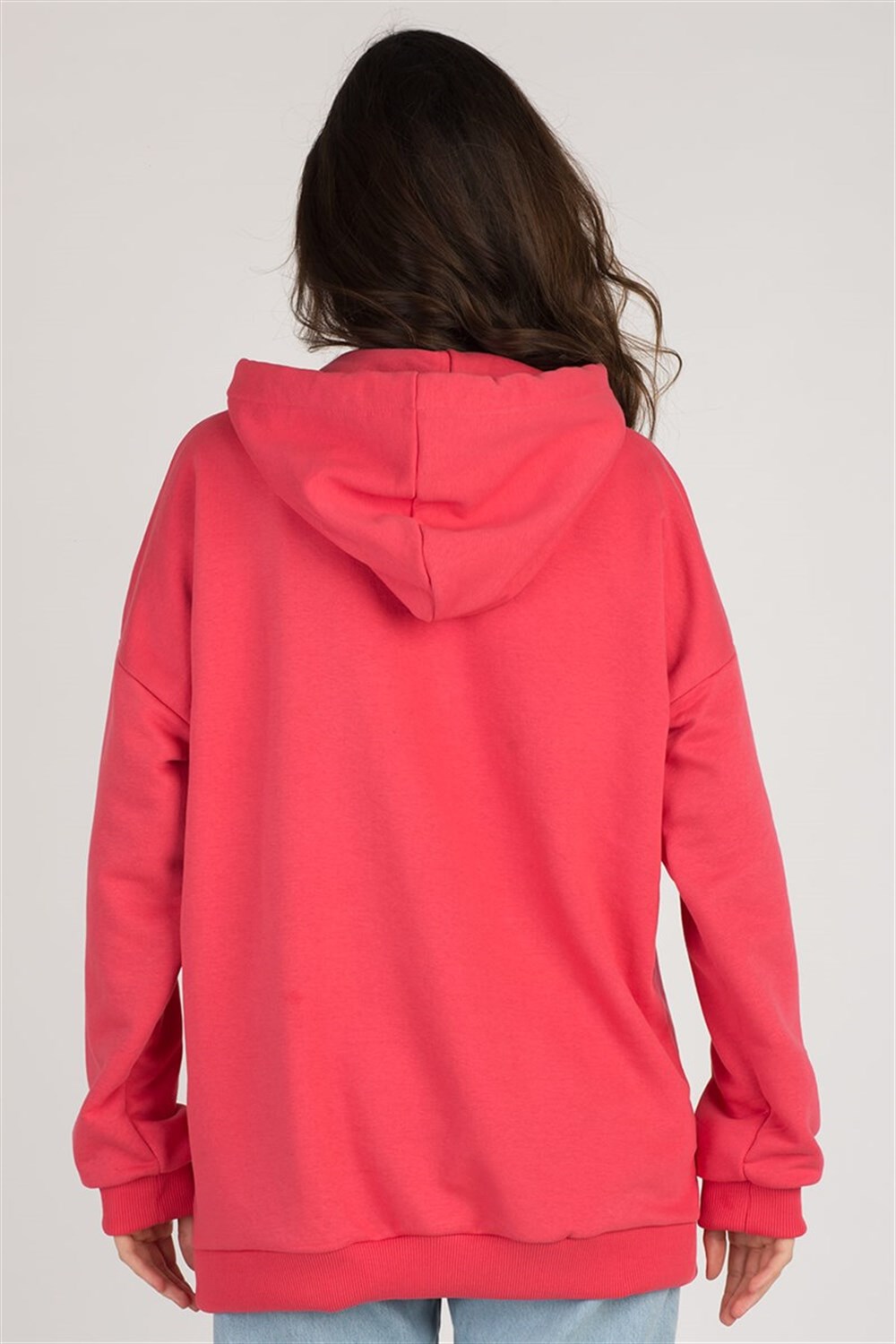 PEMBE KAPÜŞONLU SEV & ŞÜKRET & AFFET SWEATSHIRT