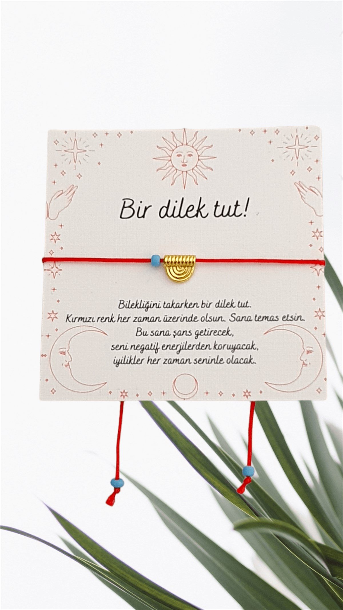 Şans Bilekliği - Kırmızı İp Bileklik - Dilek Bilekliği - inizio Figürlü