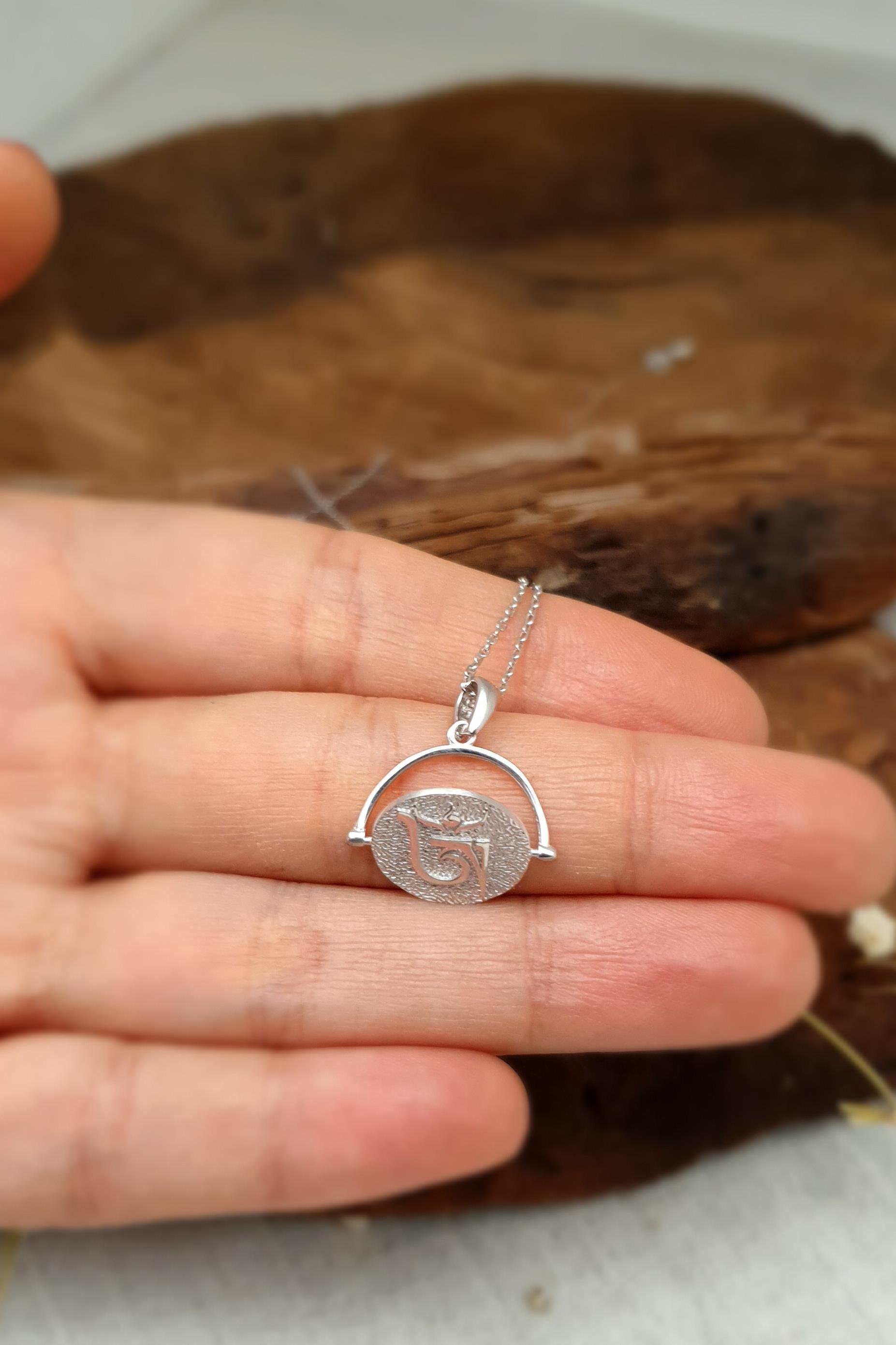 Simya Sembolü Kolye Gümüş El Yapımı