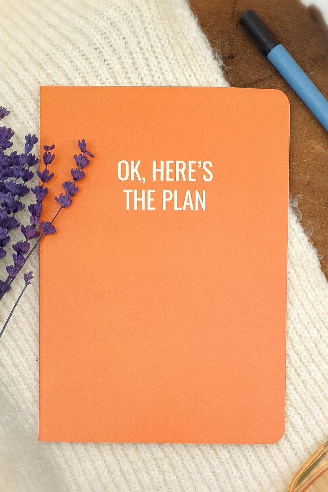 Sloganlı Defter - Tasarım Ajanda - Here Is The Plan