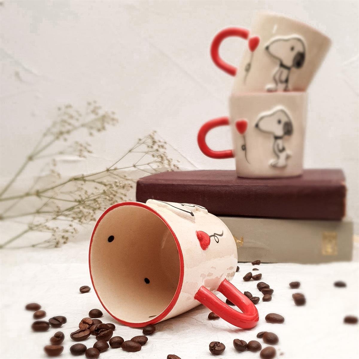 Snoopy Fincan - Seramik - El Yapımı