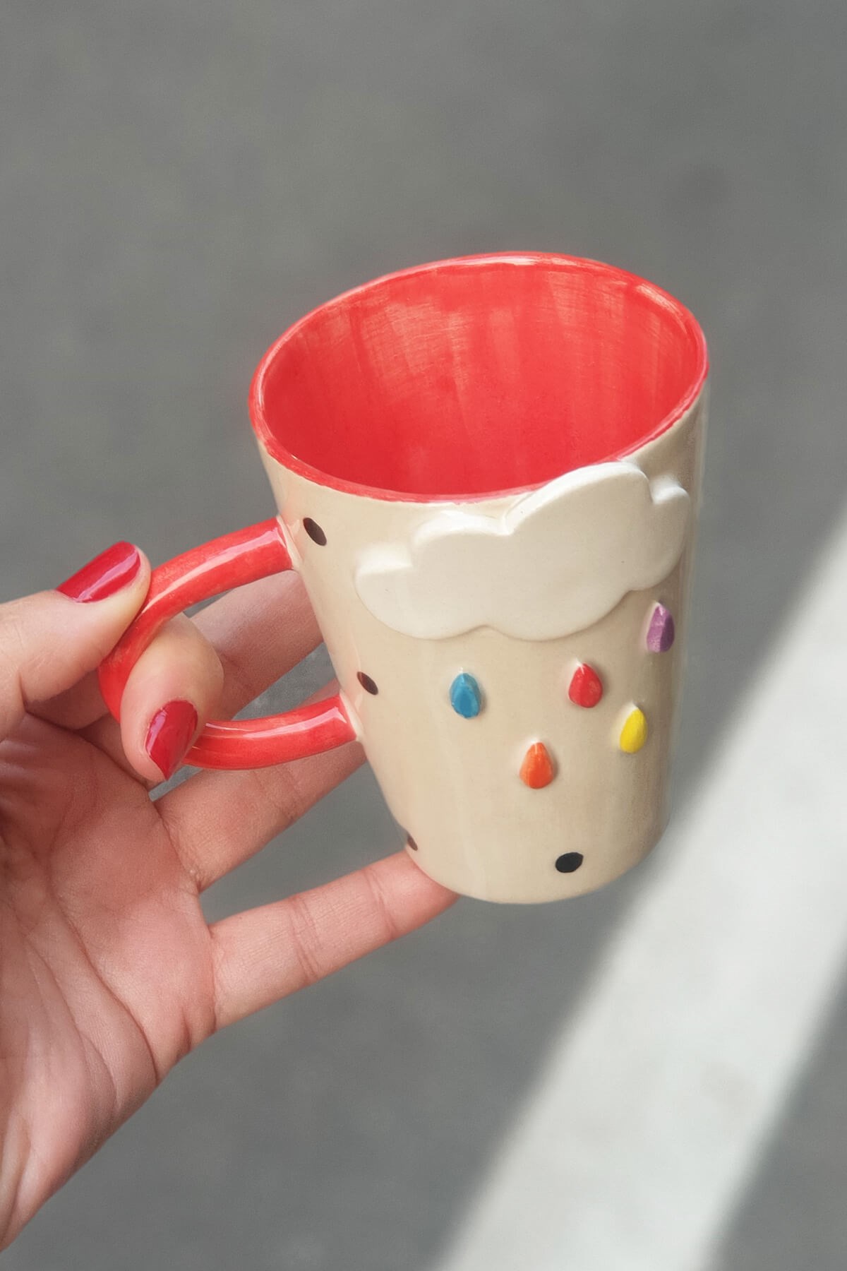 Yağmurlu Kupa - Seramik - El Yapımı