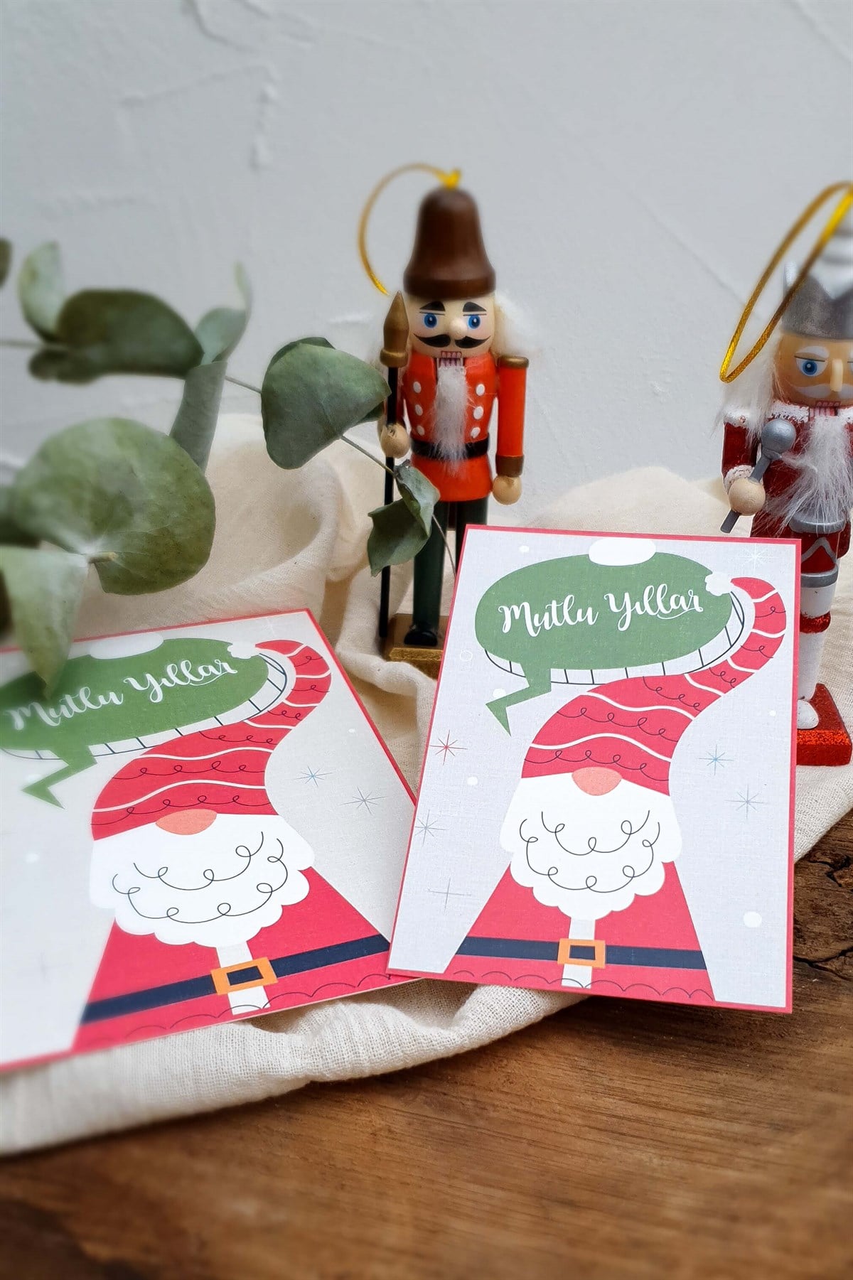 Yılbaşı Kartpostal - Elf Figürlü