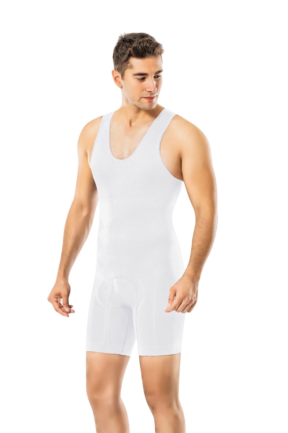 Formfit Beden Küçülten Seamless Dikişsiz Erkek Tam Boy Korse Siyah