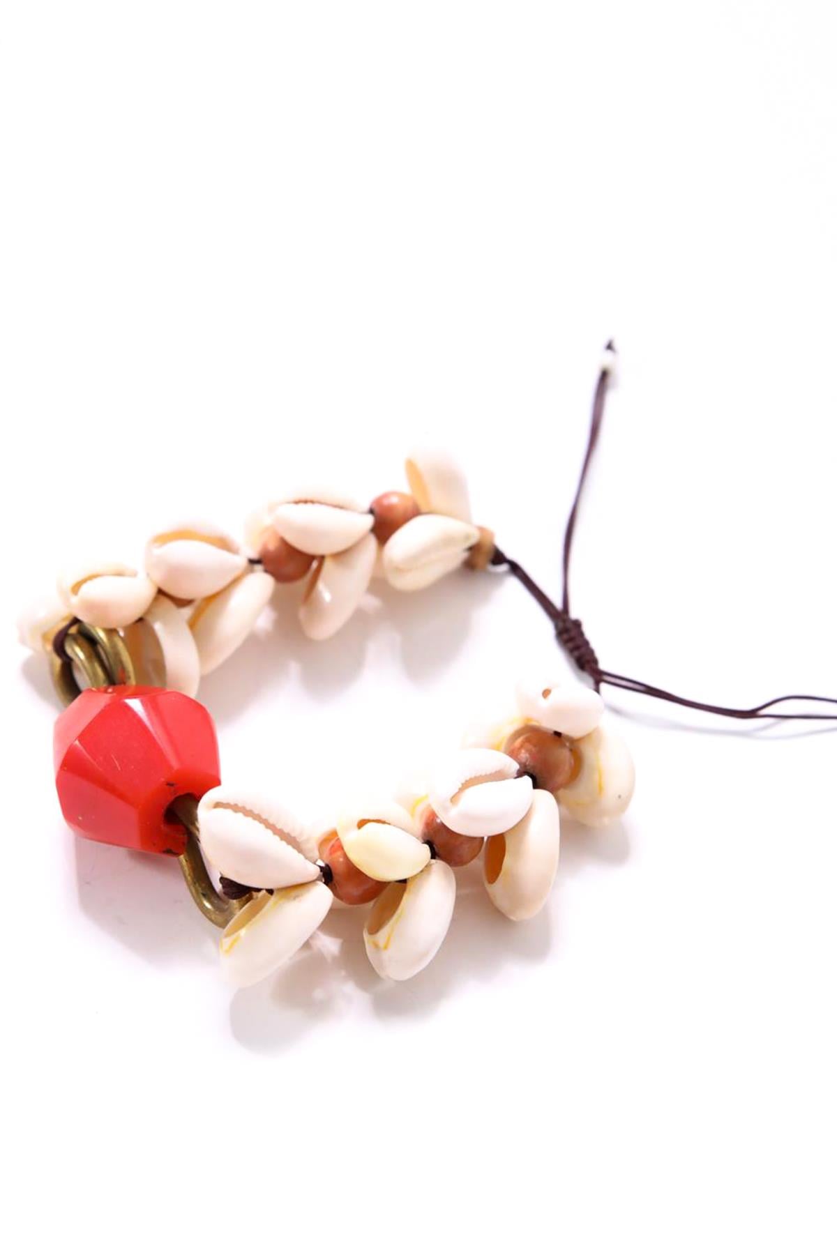 Deniz Kabuklu Mercan Detaylı Bileklik - Şaman Butik Deniz Kabuklu Mercan Detaylı Bileklik