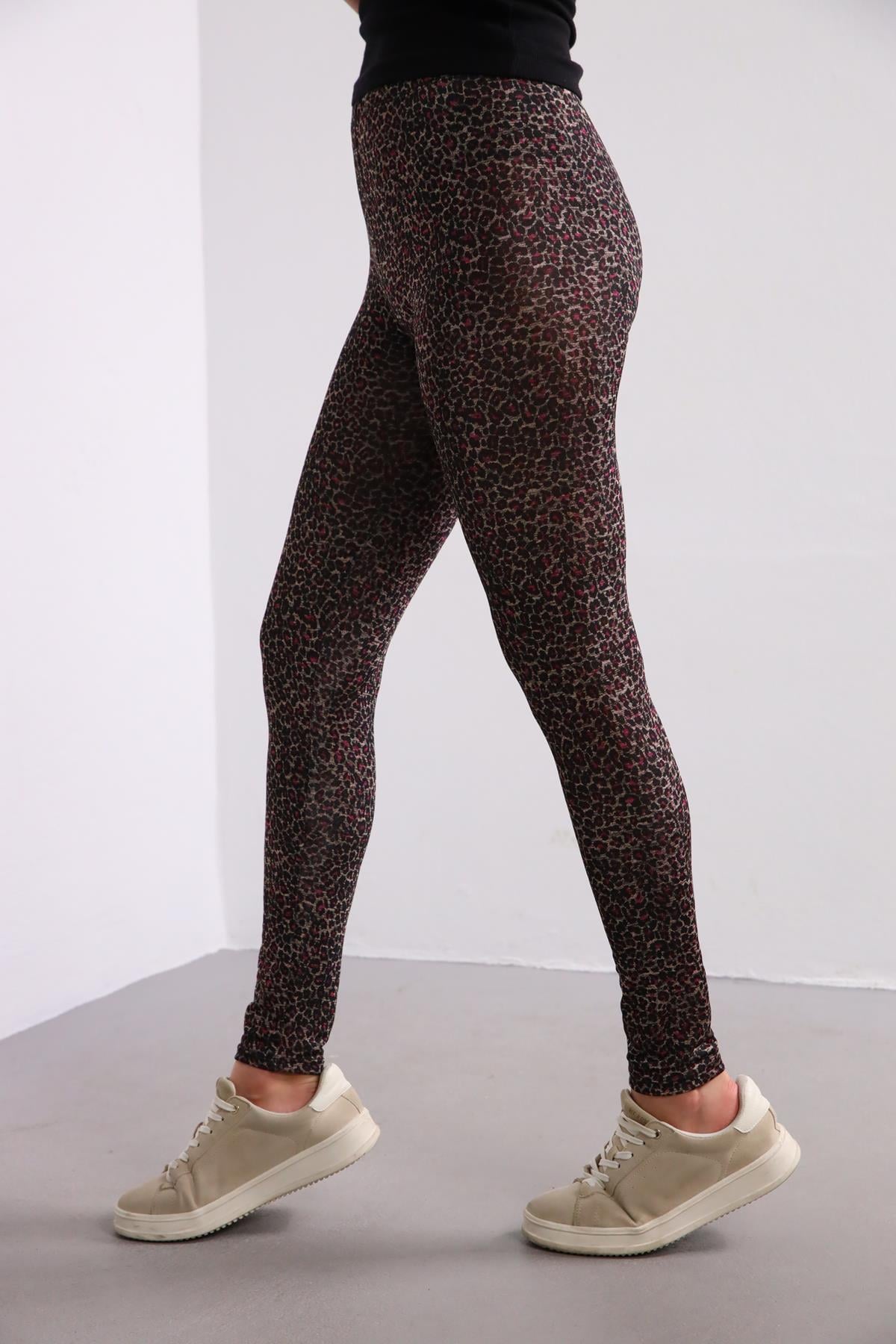 Leopar Desenli Tayt - Şaman Butik Leopar Desenli Tayt