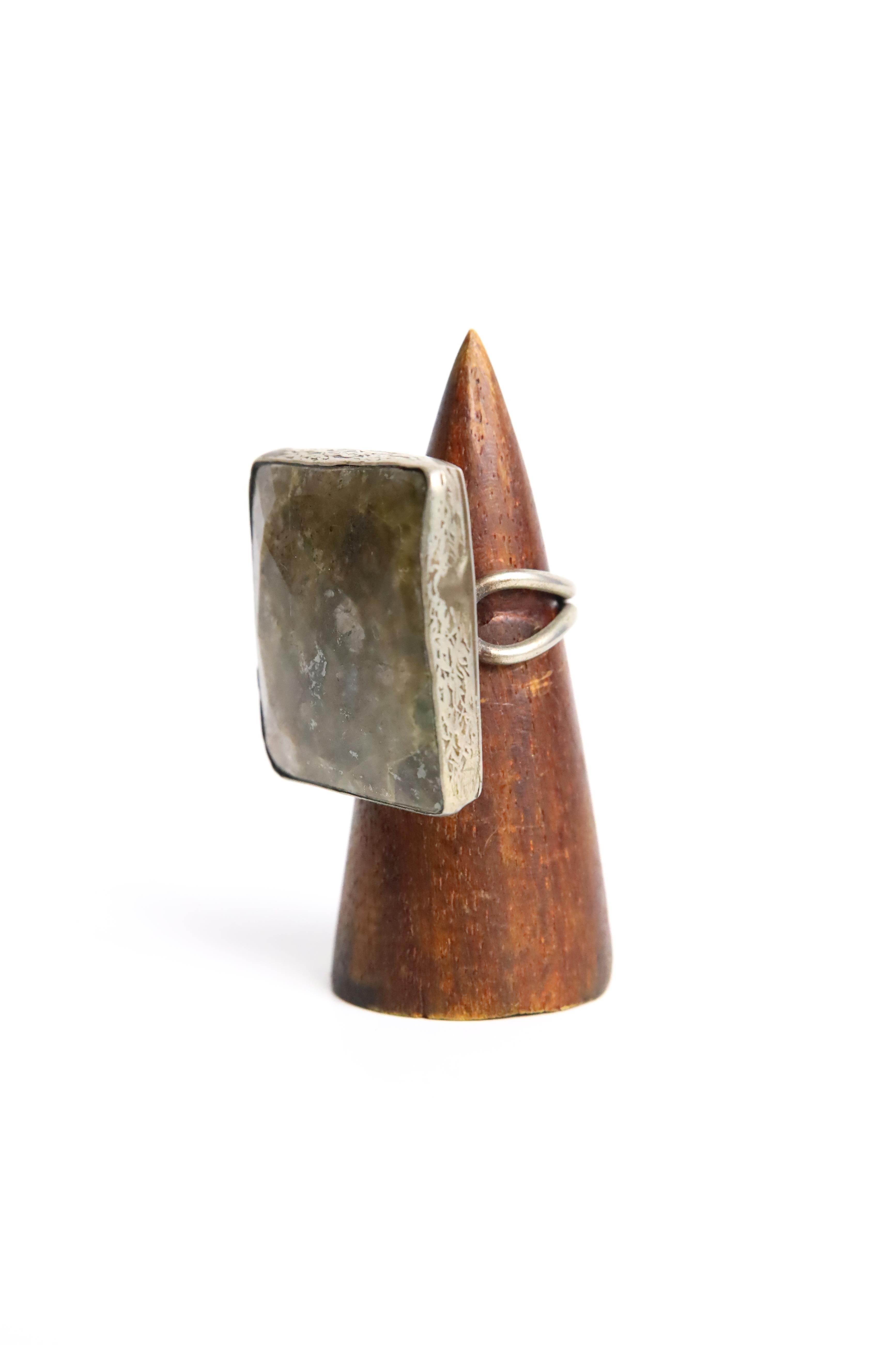  Yeşil Opal Taşlı Yüzük