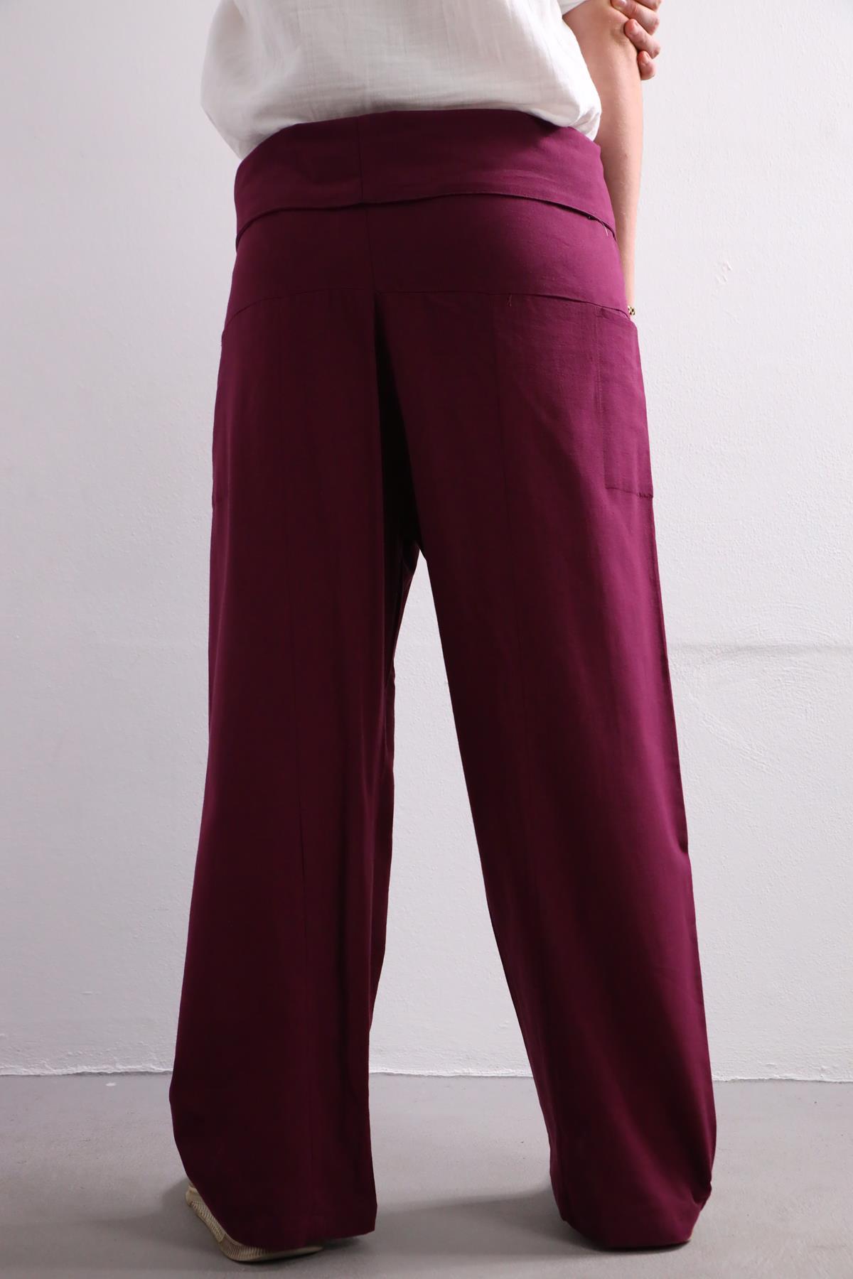  Bordo Balıkçı Pantolon