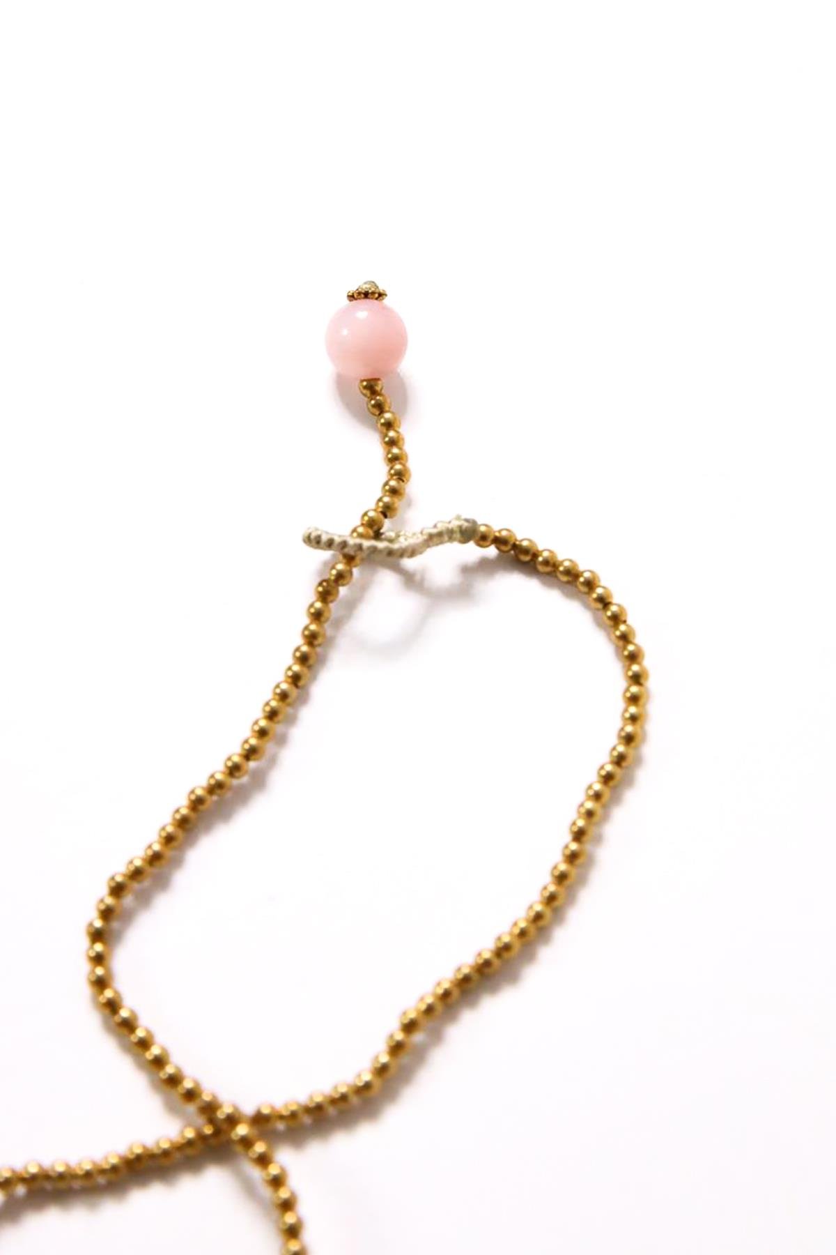  Gerçek Turkuaz İnci Bronz Kolye