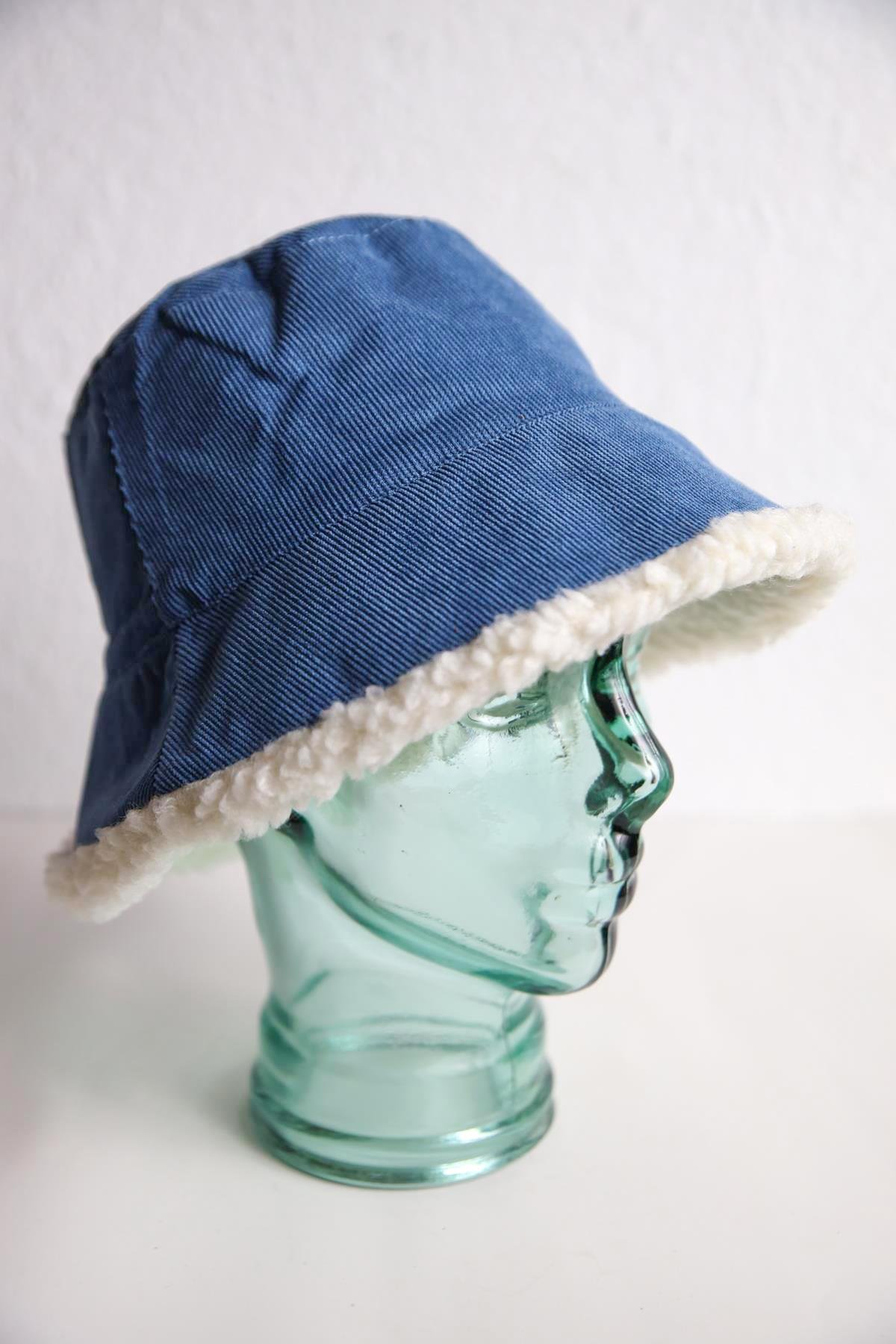  Mavi Fitilli Bucket Şapka