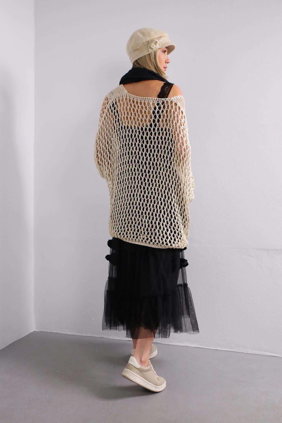 Siyah Katlı Tül Etek - Şaman Butik Siyah Katlı Tül Etek