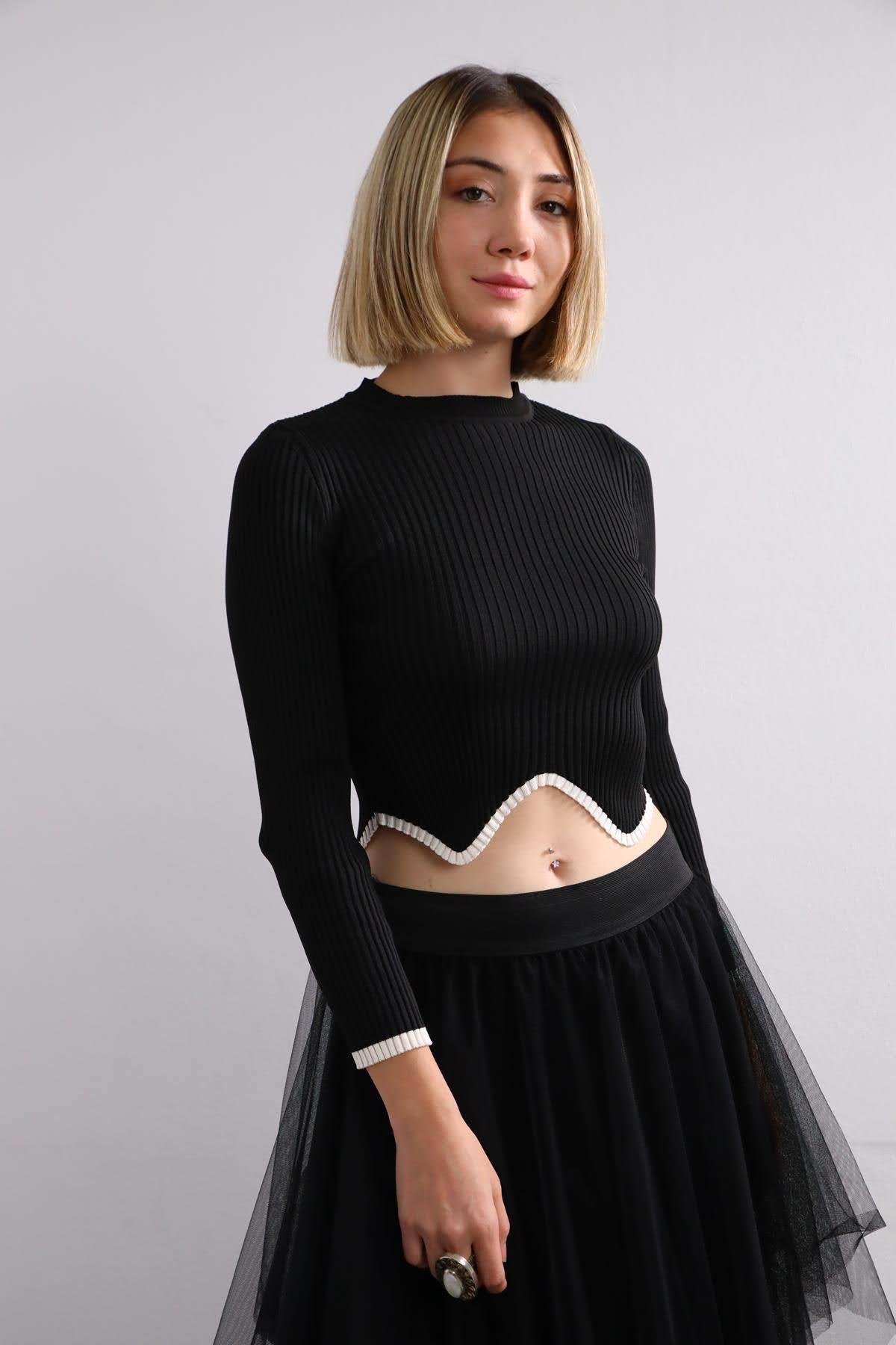  Siyah Triko Body Kazak