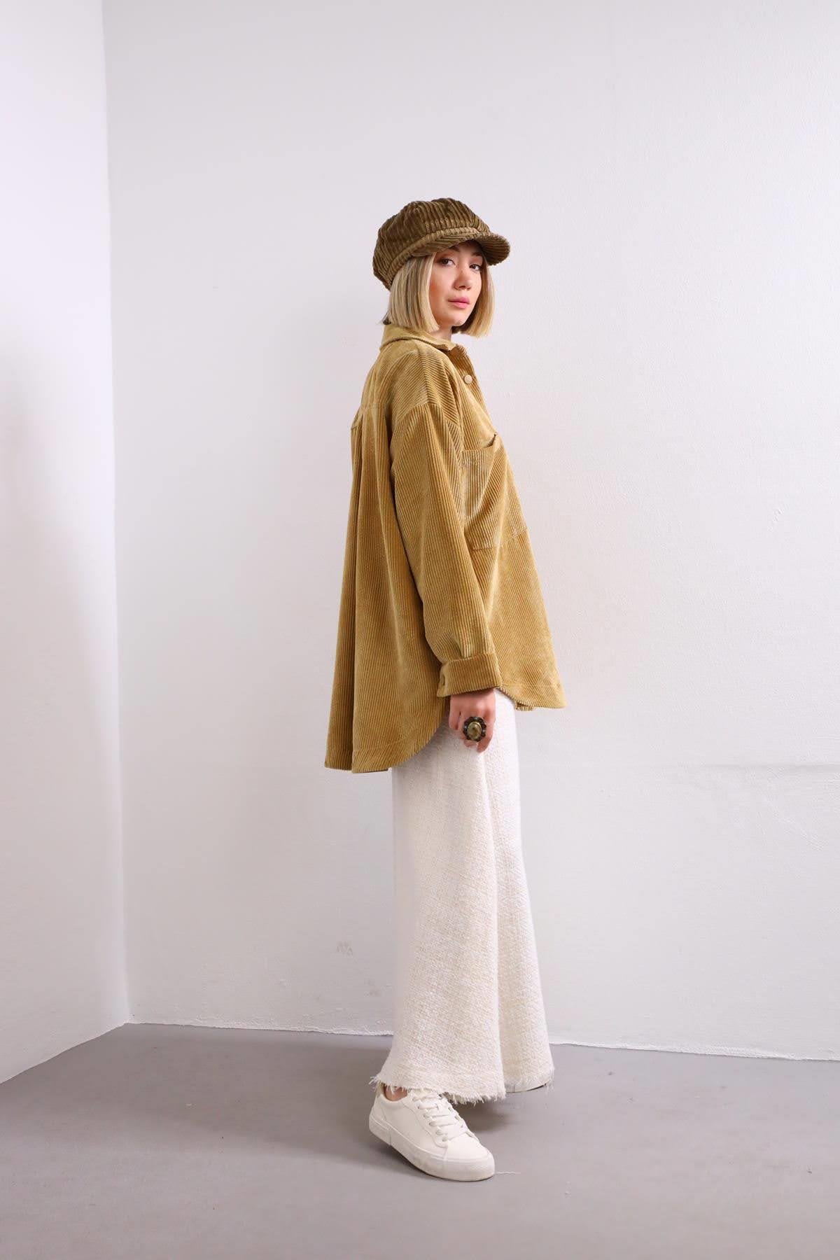 Camel Pocket Velvet Shirt Camel Pocket Velvet Shirt