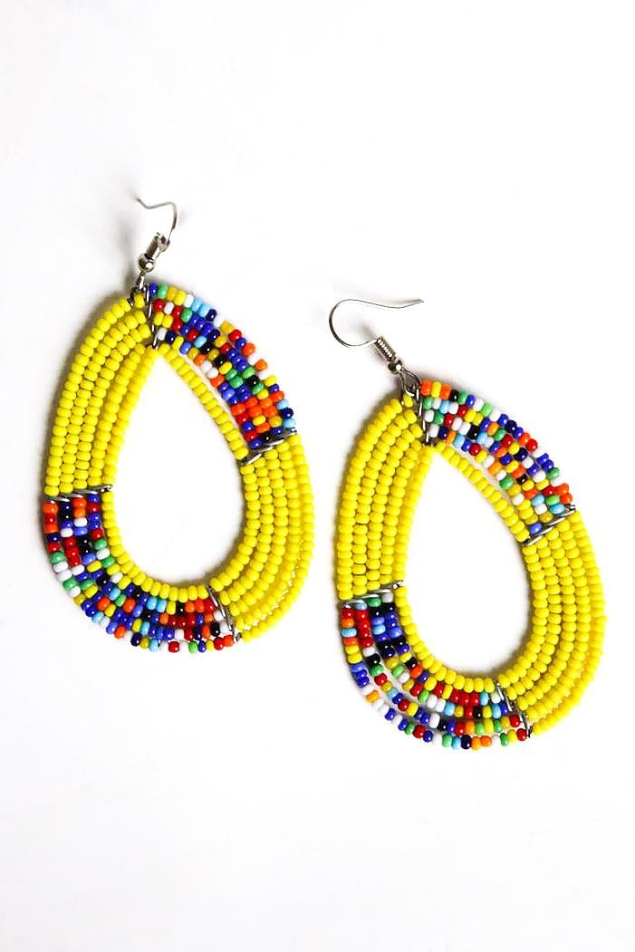 Damla Tasarım Renkli Küpe - Şaman Butik Damla Tasarım Renkli Küpe