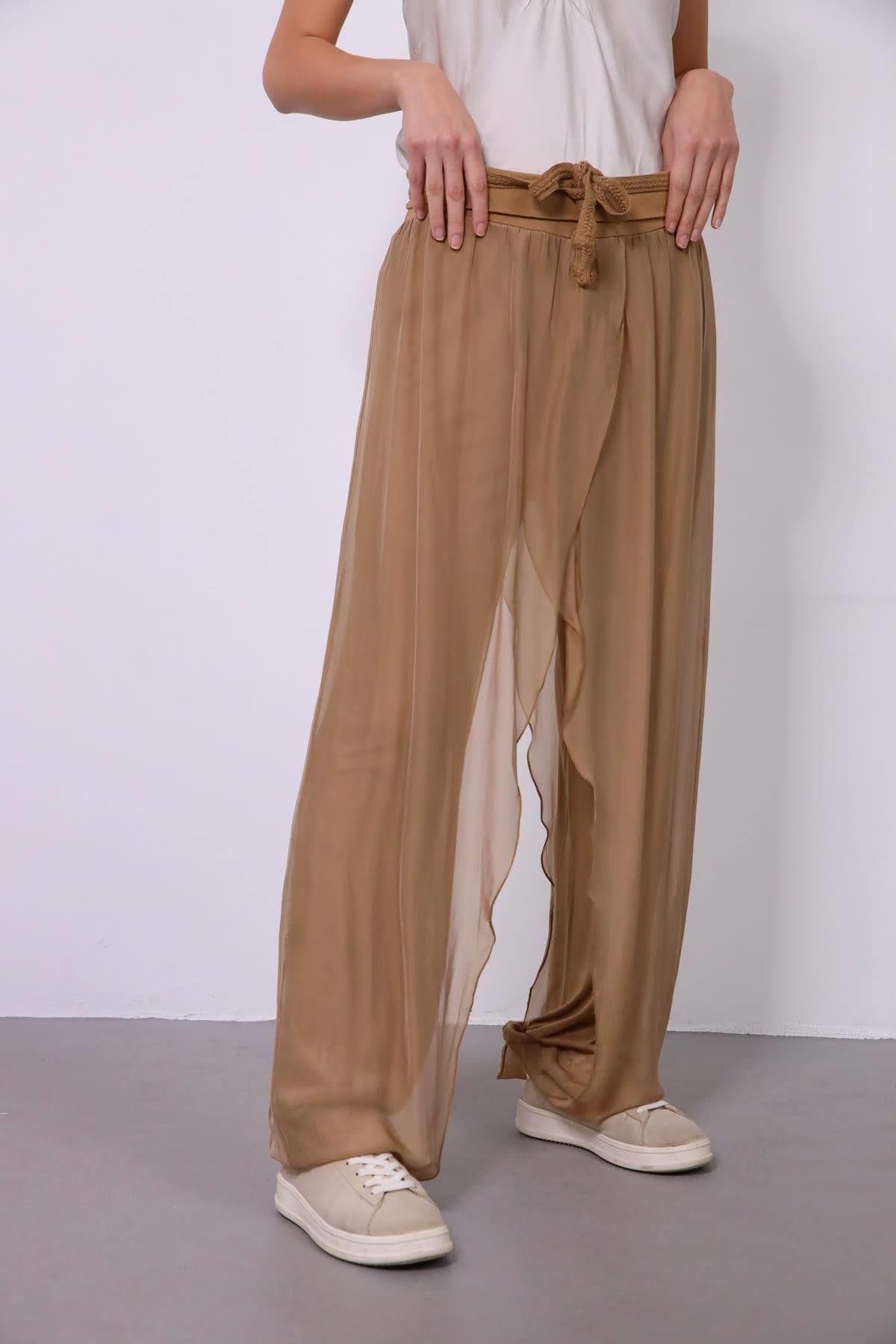 Camel İpek Dar Şalvar - Şaman Butik - Bohem Giyim ve Aksesuar | Kadın & Erkek Camel İpek Dar Şalvar