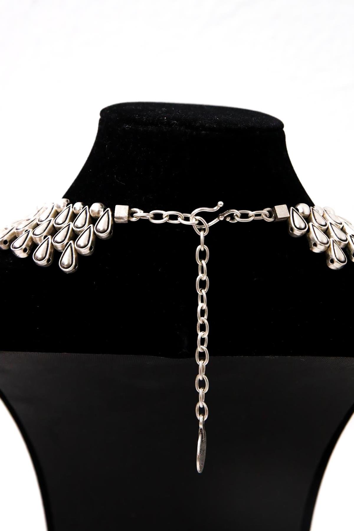 Gümüş Kaplama Tasma Tasarım Kolye - Şaman Butik Gümüş Kaplama Tasma Tasarım Kolye