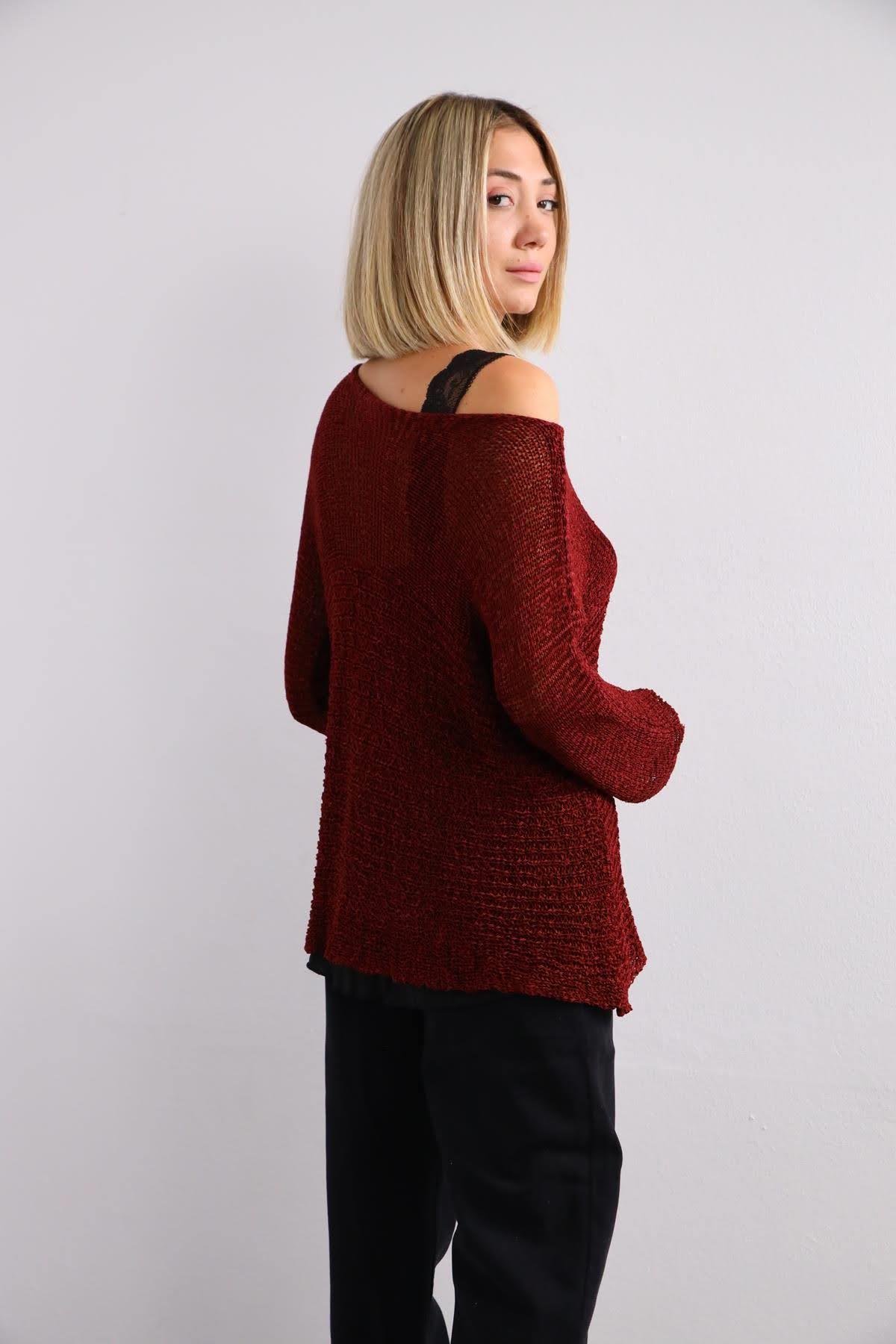  Bordo Merserize Bluz