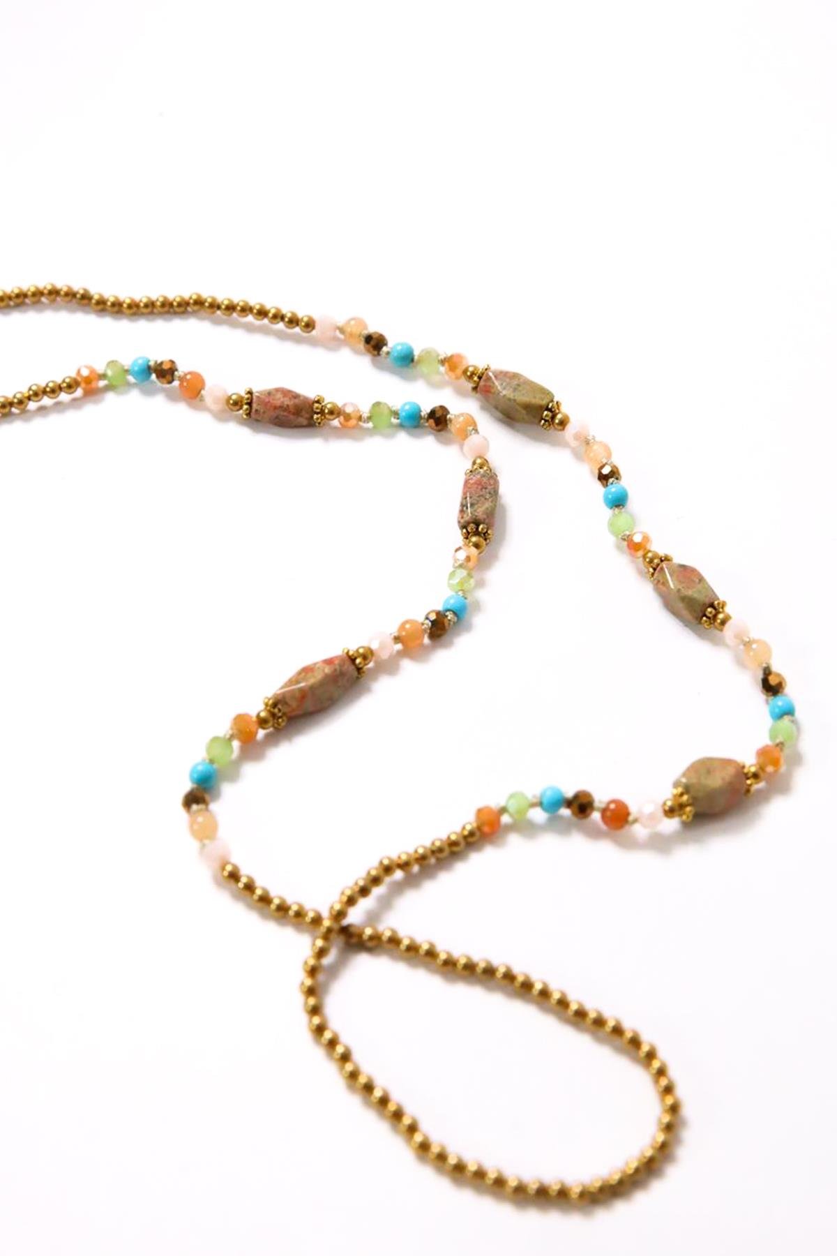  Gerçek Turkuaz İnci Bronz Kolye