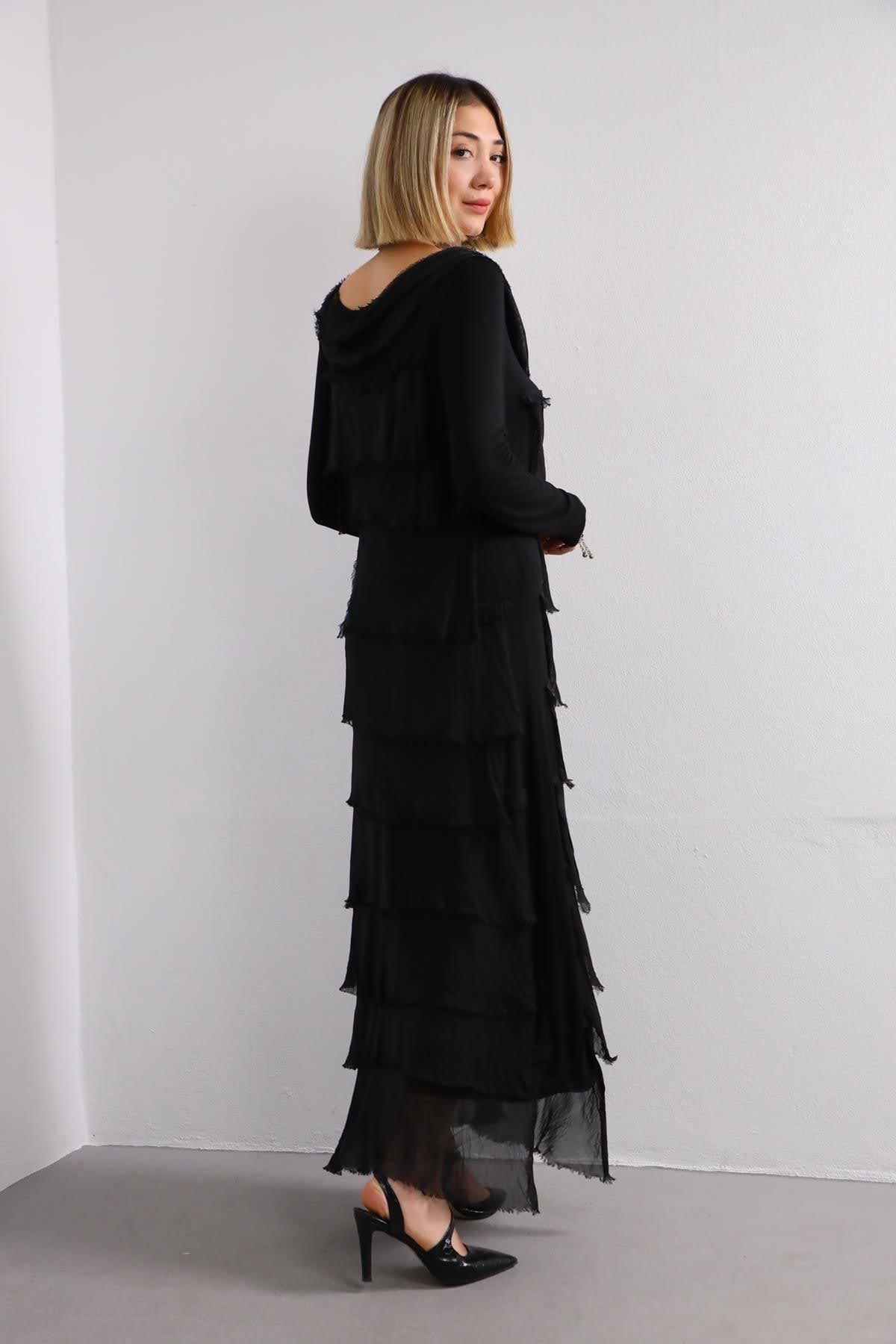 Layered Silk Dress - Şaman Butik | Boho Fashion Layered Silk Dress