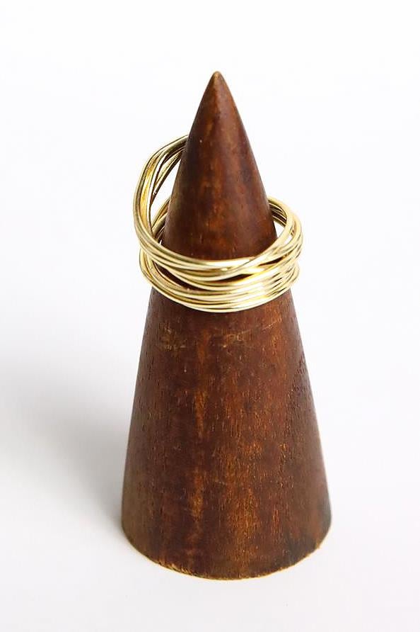  Altın Kaplama Kıvrım Tasarım Yüzük