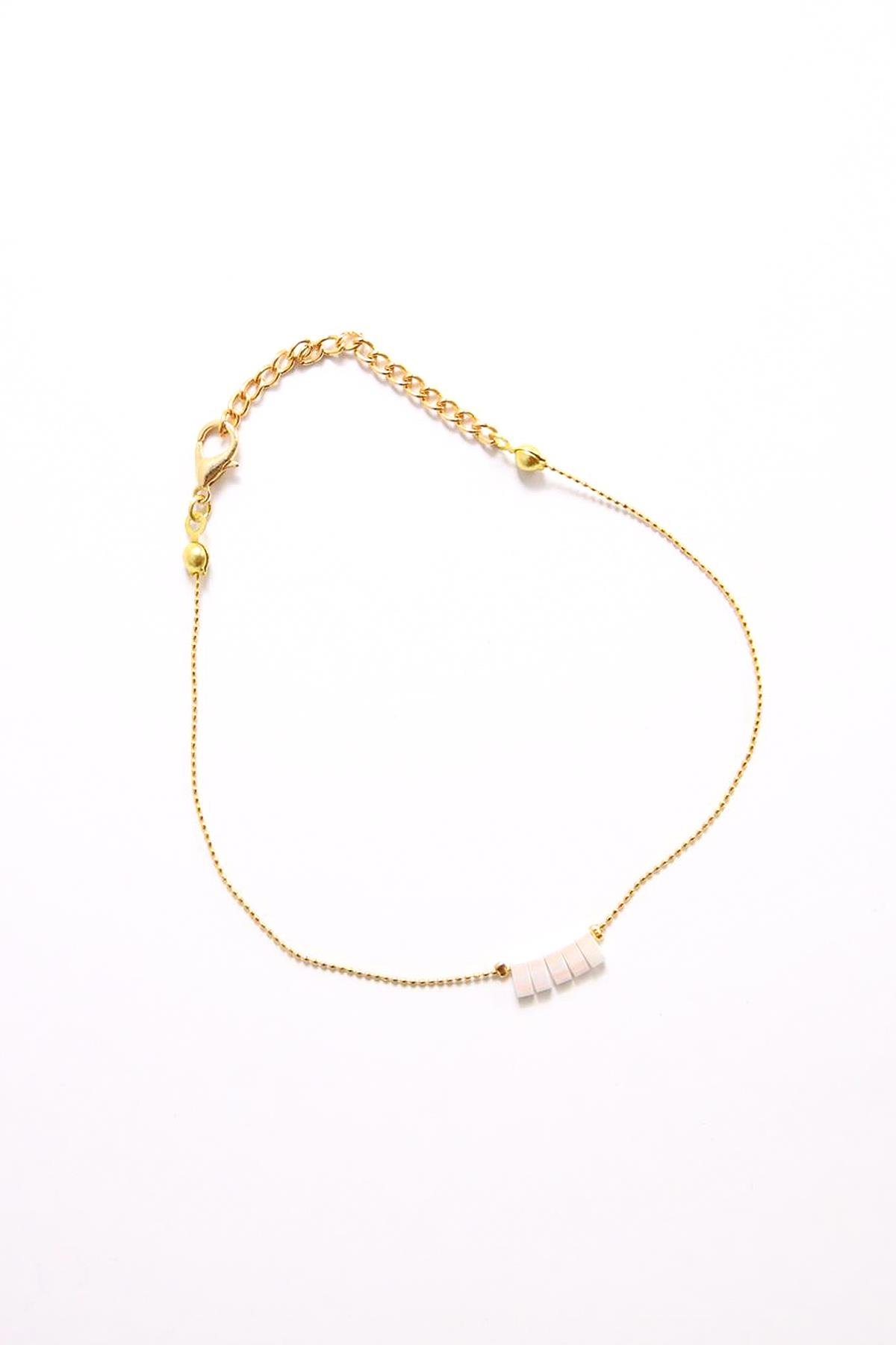  Beyaz Taş Detaylı Halhal