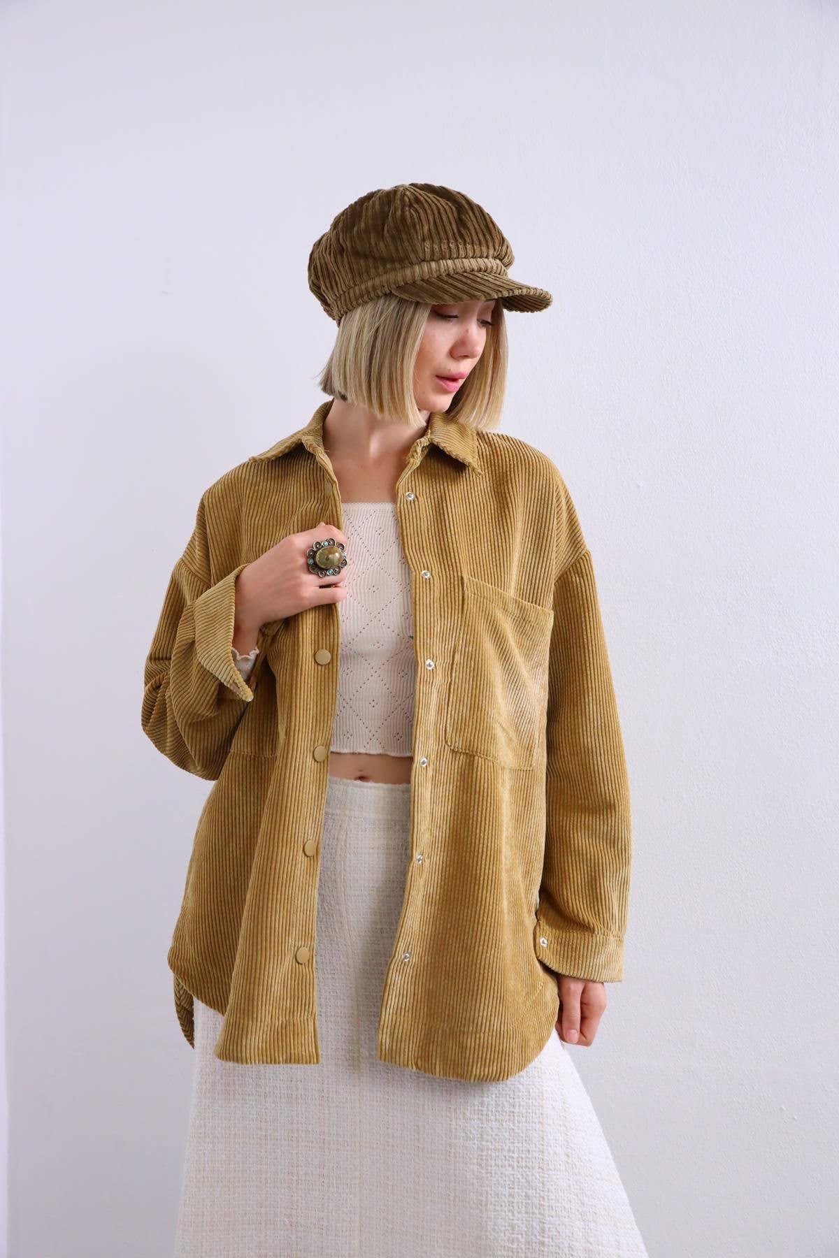 Camel Pocket Velvet Shirt Camel Pocket Velvet Shirt