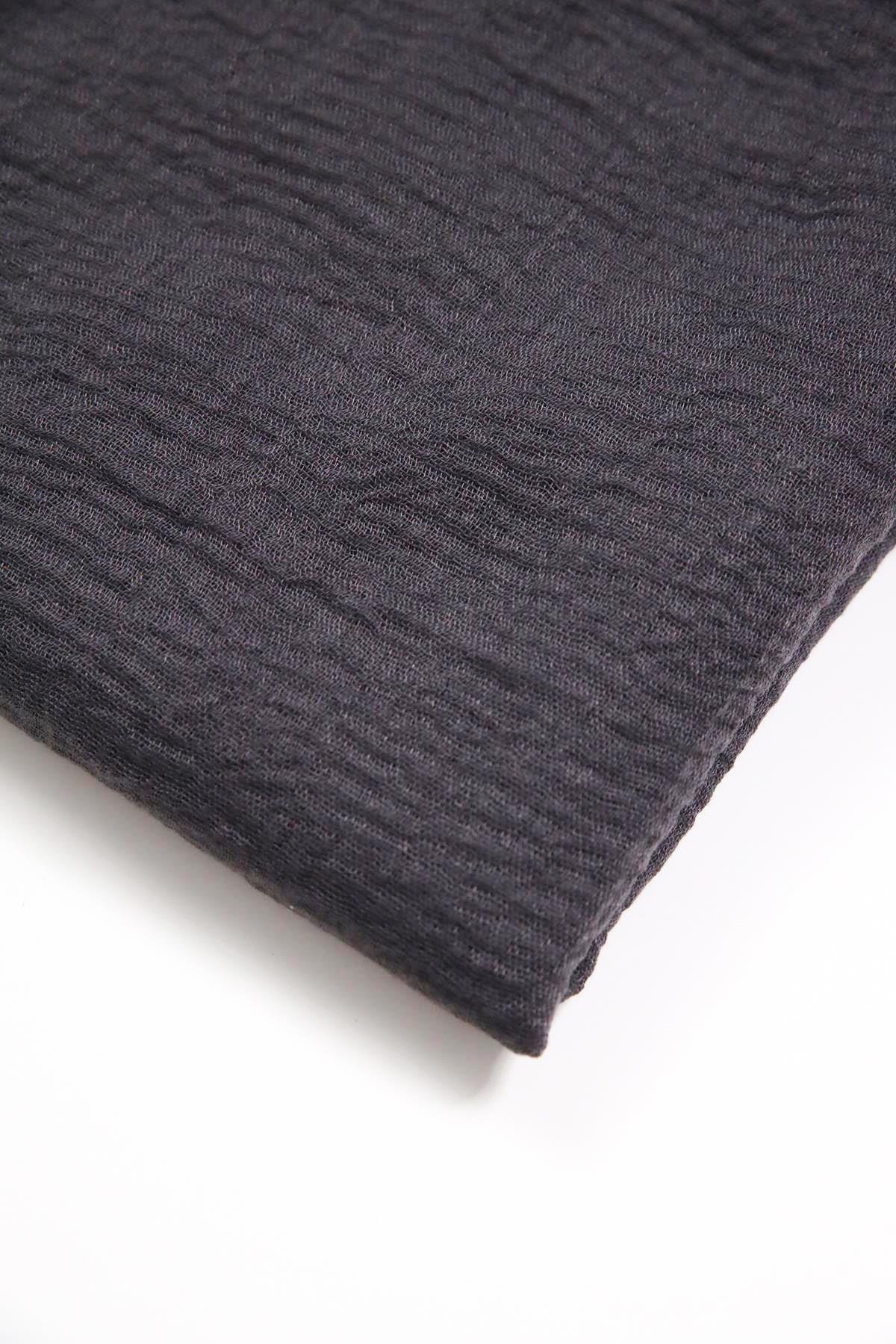 Antrasit Pamuk Şal - Şaman Butik Antrasit Pamuk Şal