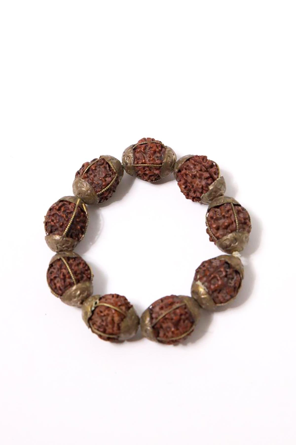 Rudraksha Çekirdekli El Yapımı Tasarım Bileklik - Şaman Butik Rudraksha Çekirdekli El Yapımı Tasarım Bileklik