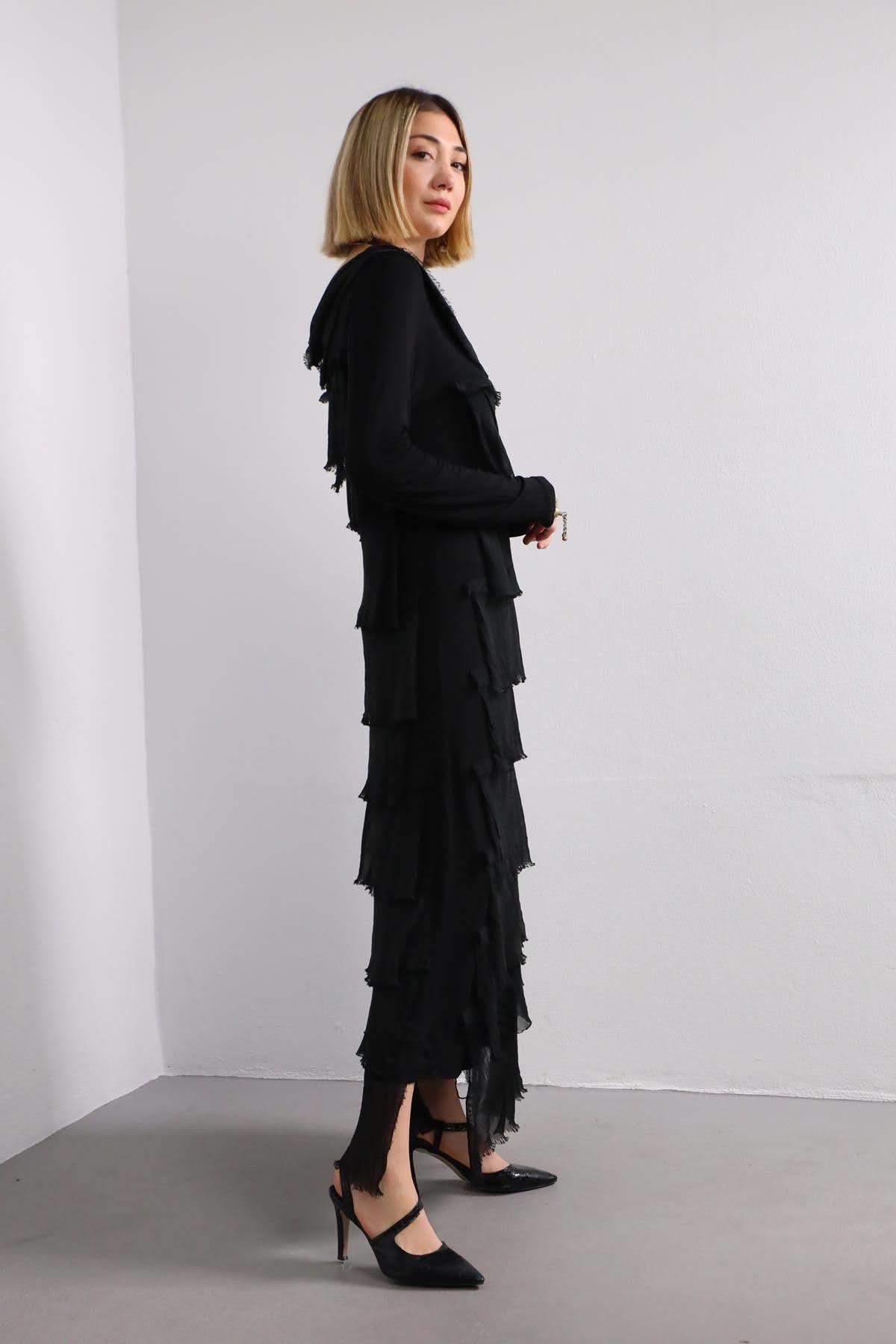 Layered Silk Dress - Şaman Butik | Boho Fashion Layered Silk Dress