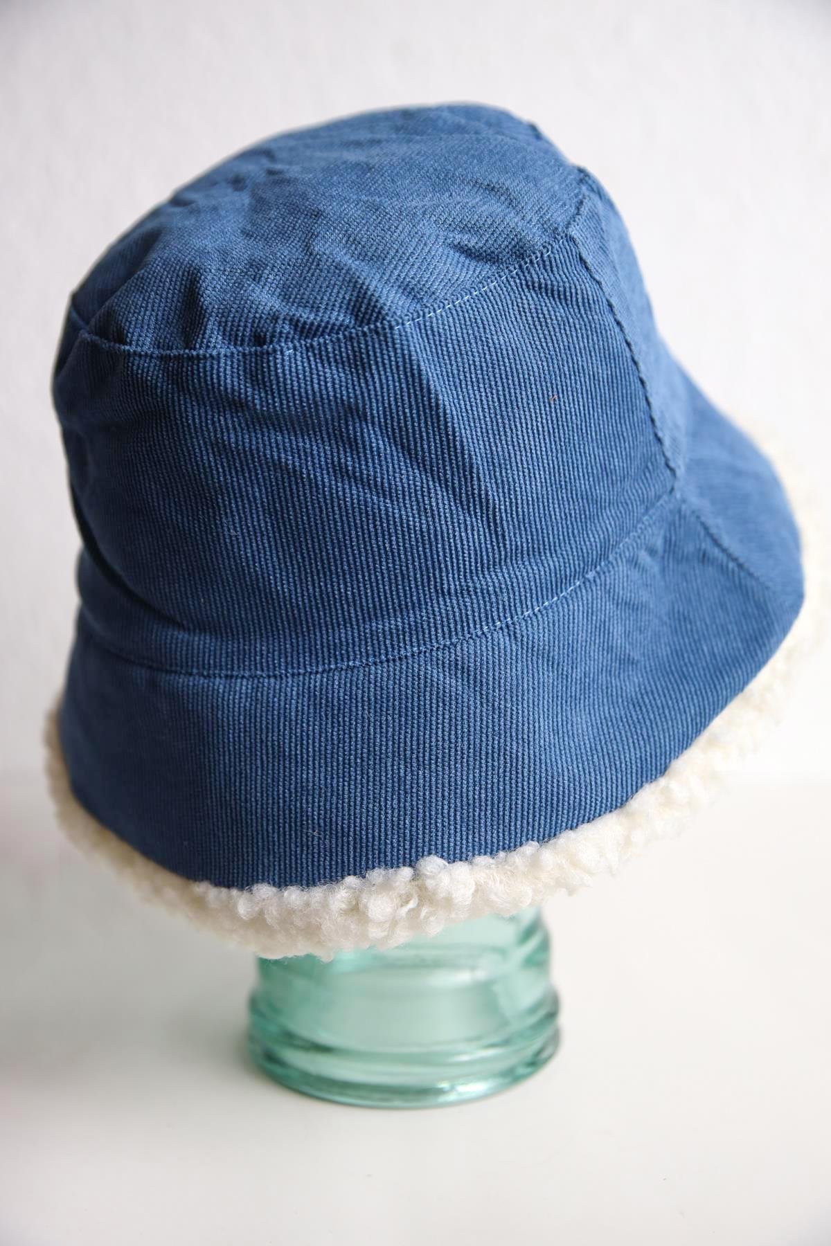  Mavi Fitilli Bucket Şapka