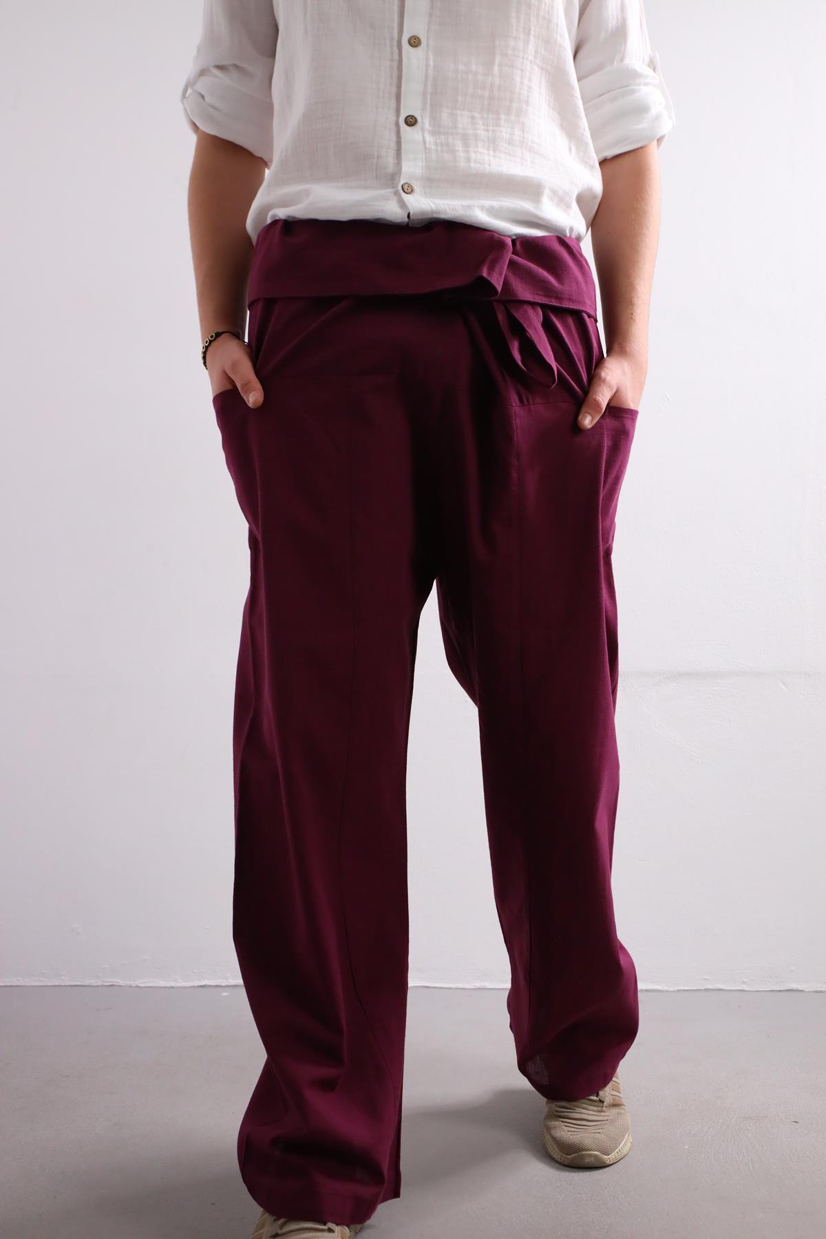  Bordo Balıkçı Pantolon