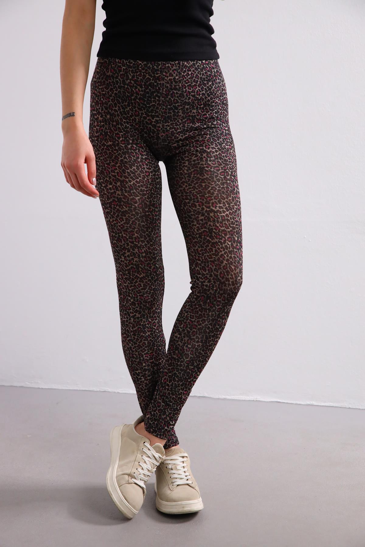 Leopar Desenli Tayt - Şaman Butik Leopar Desenli Tayt