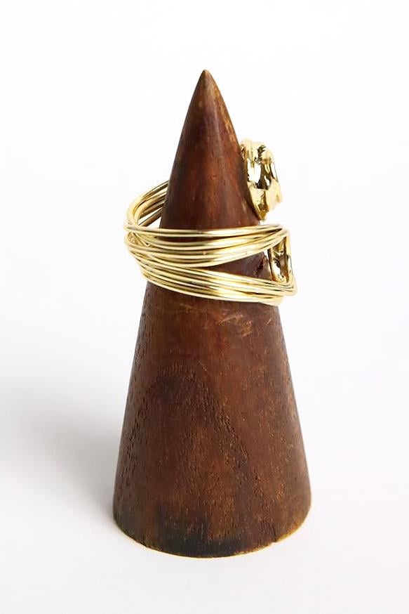  Altın Kaplama Kıvrım Tasarım Yüzük