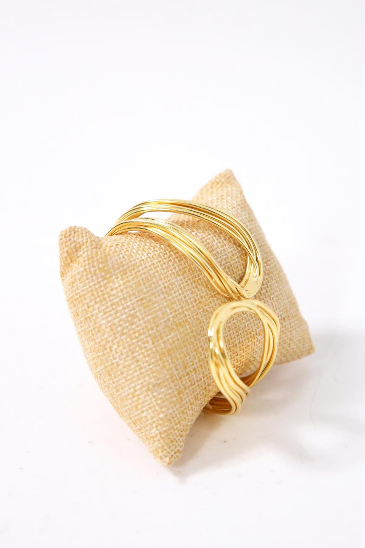 İnce Tek Görünümlü Altın Kaplama Bileklik - Şaman Butik İnce Tek Görünümlü Altın Kaplama Bileklik