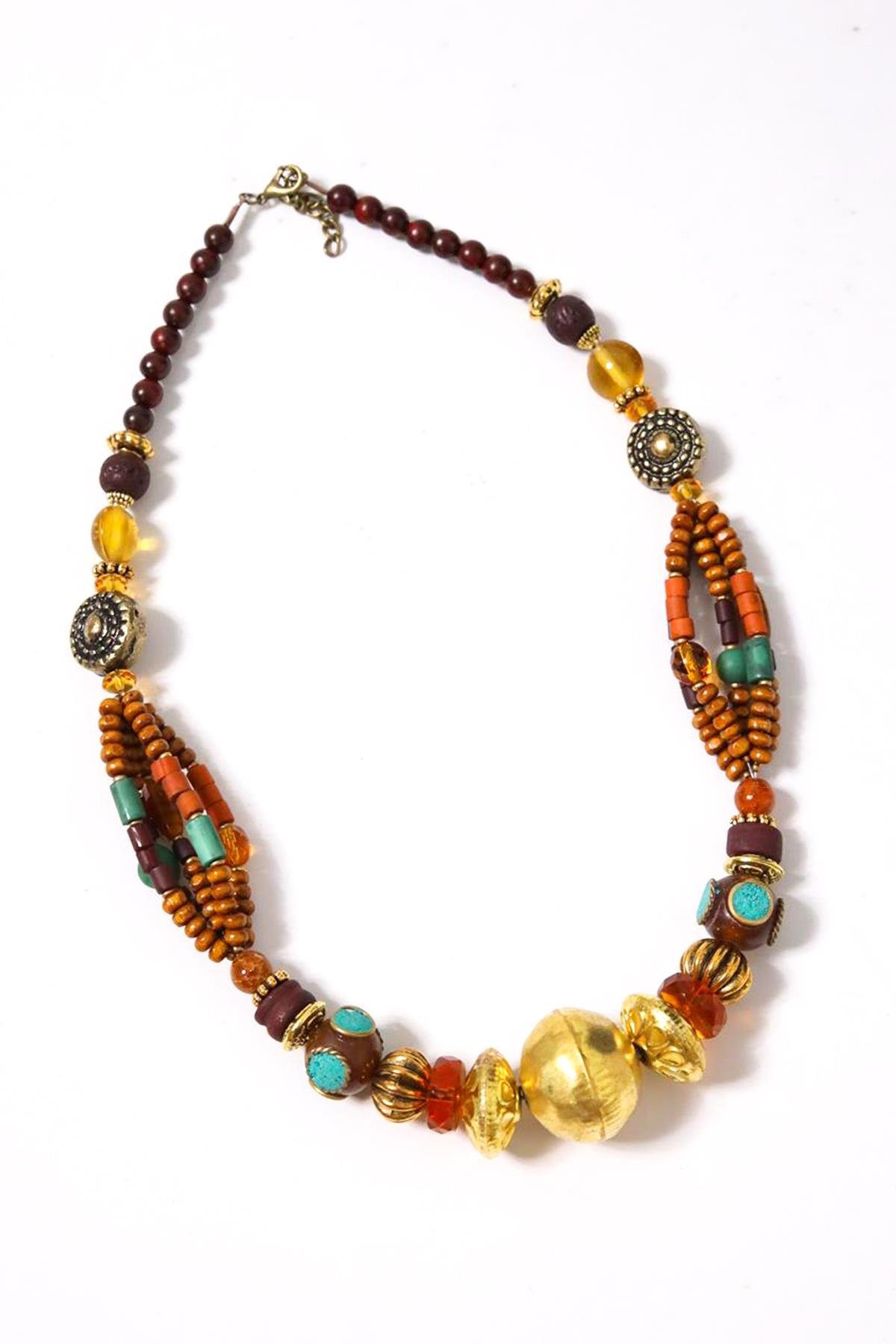 Otantik Gold Detaylı Kolye - Şaman Butik Otantik Gold Detaylı Kolye