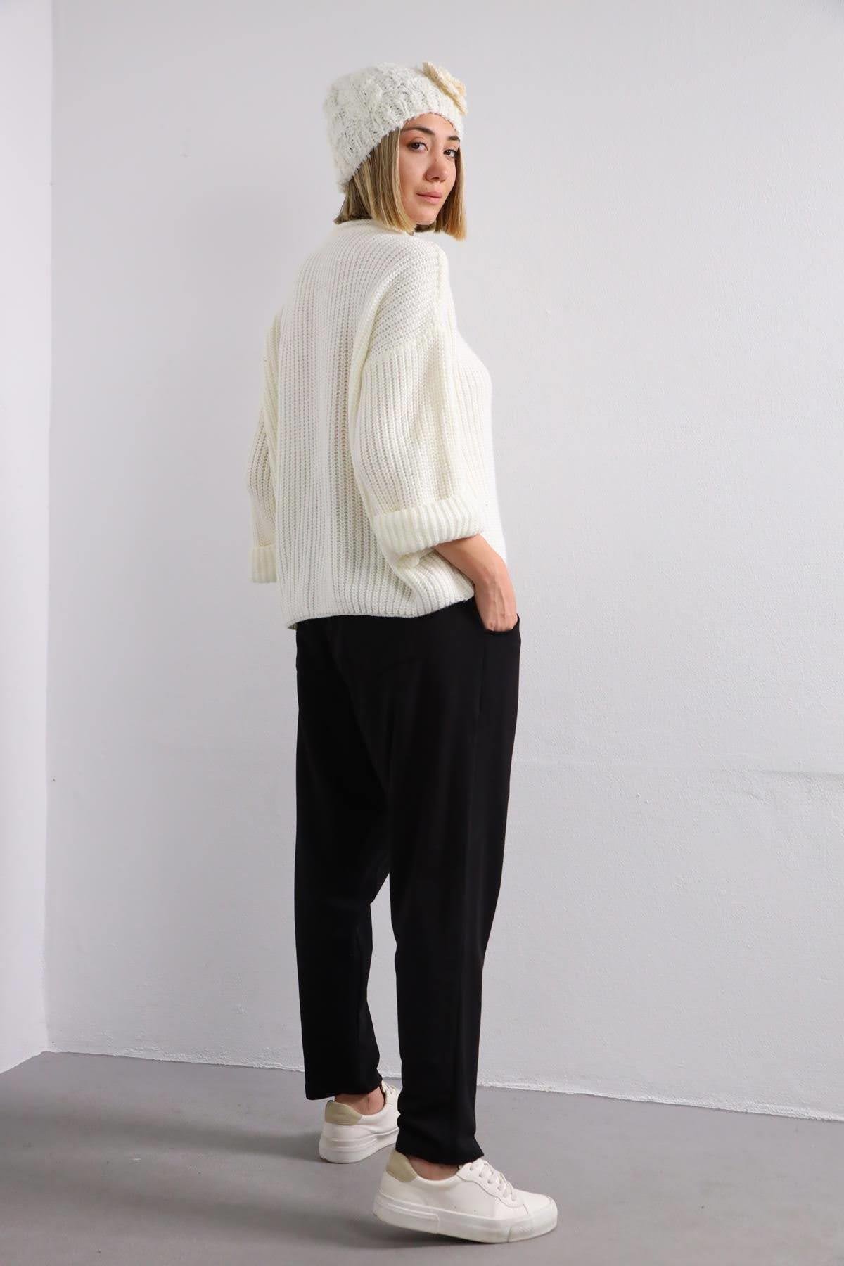 Siyah Önü Dikişli Pantolon - Şaman Butik - Bohem Giyim ve Aksesuar | Kadın & Erkek Siyah Önü Dikişli Pantolon