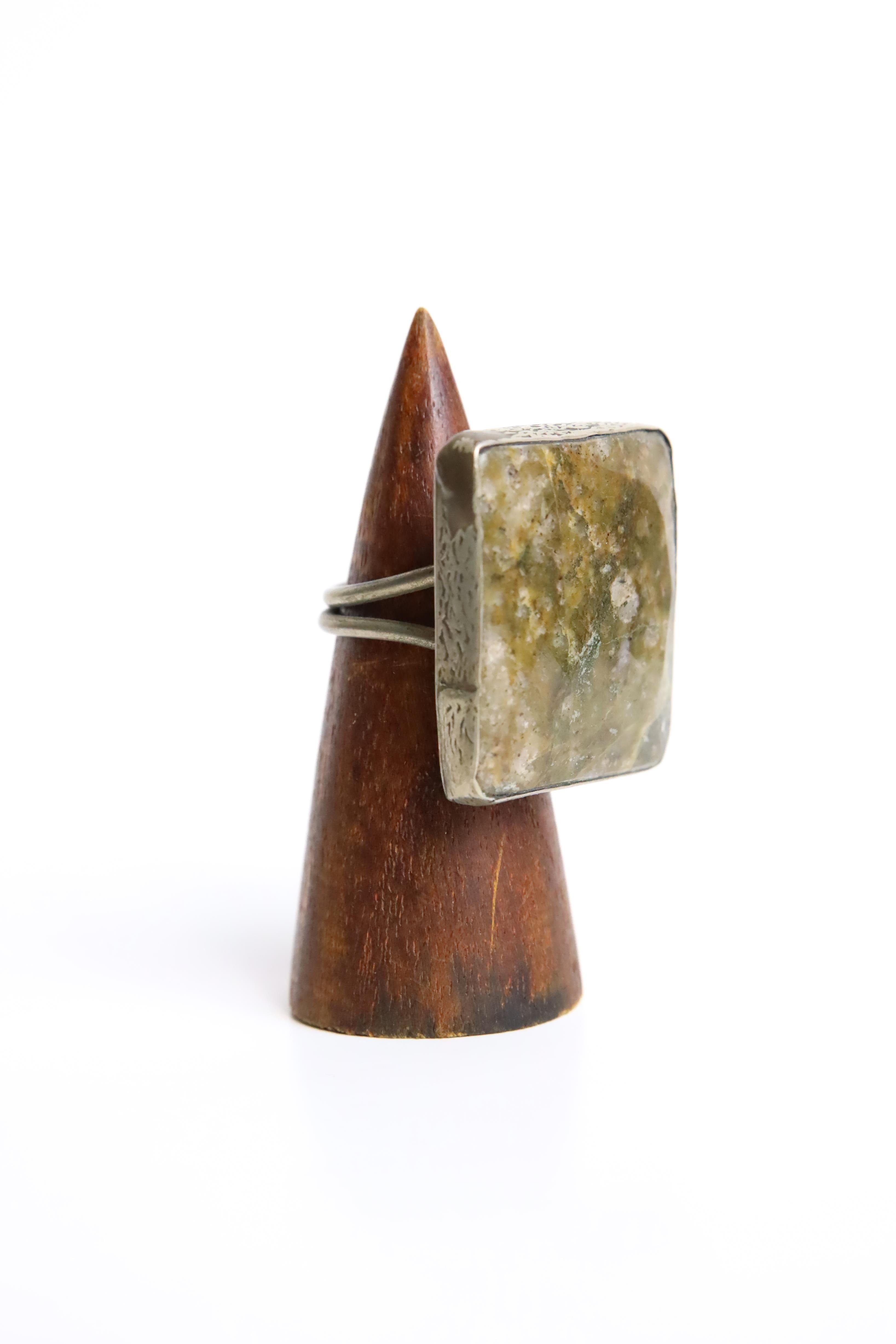  Yeşil Opal Taşlı Yüzük