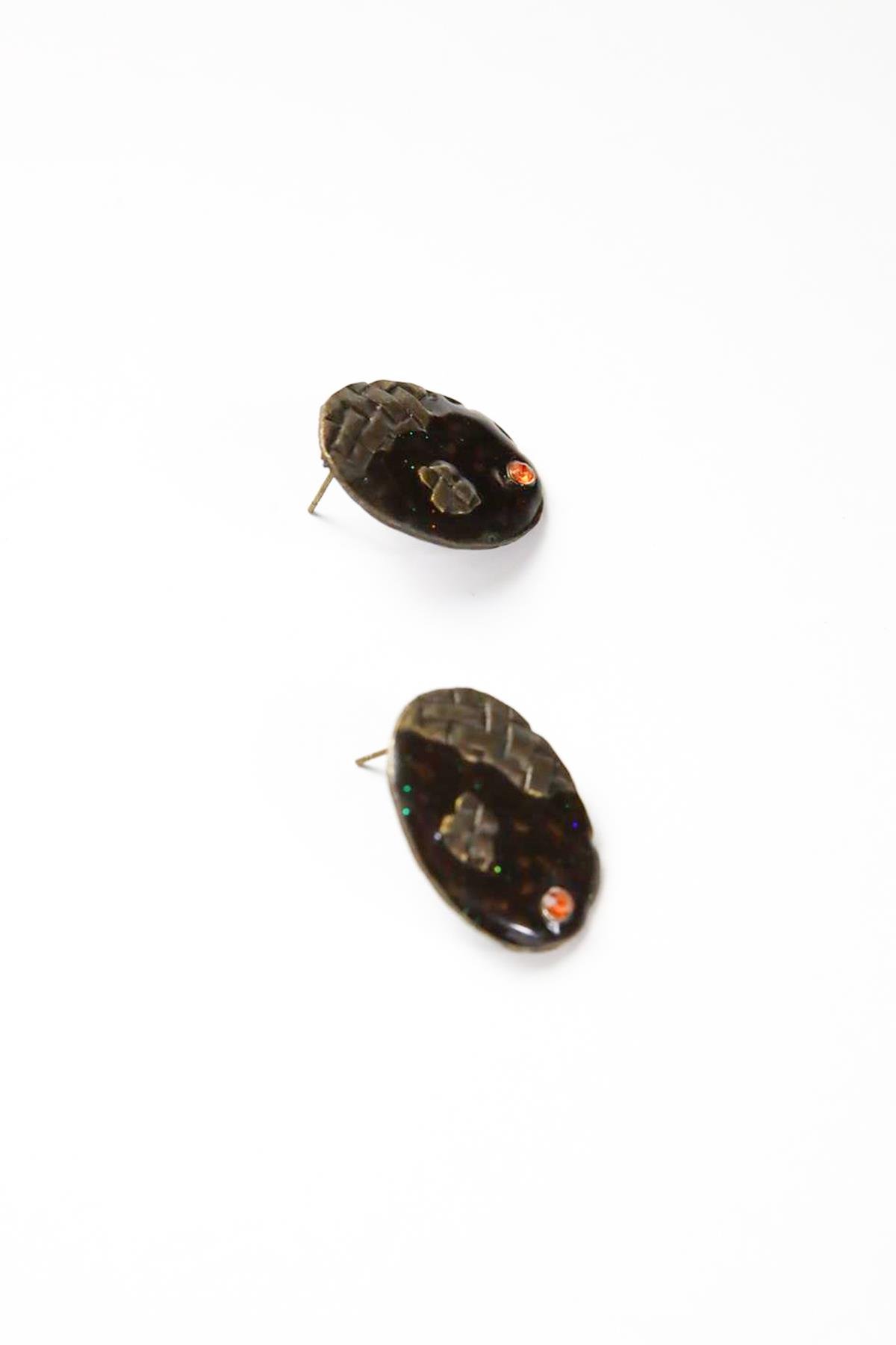 Oval Parlak Küpe - Şaman Butik Oval Parlak Küpe
