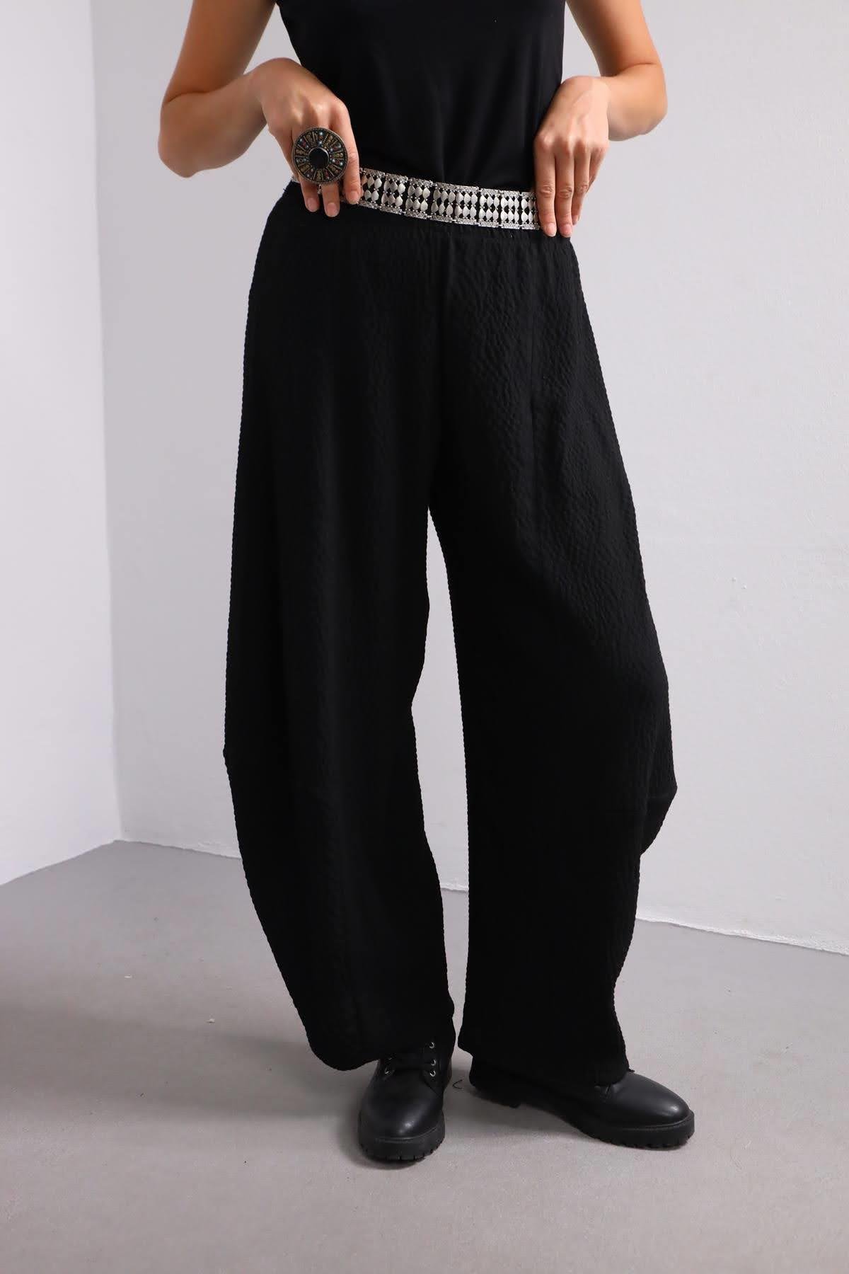 Black Slouchy Trousers - Saman Butik | Saman Butik | Shop Online Black Slouchy Trousers