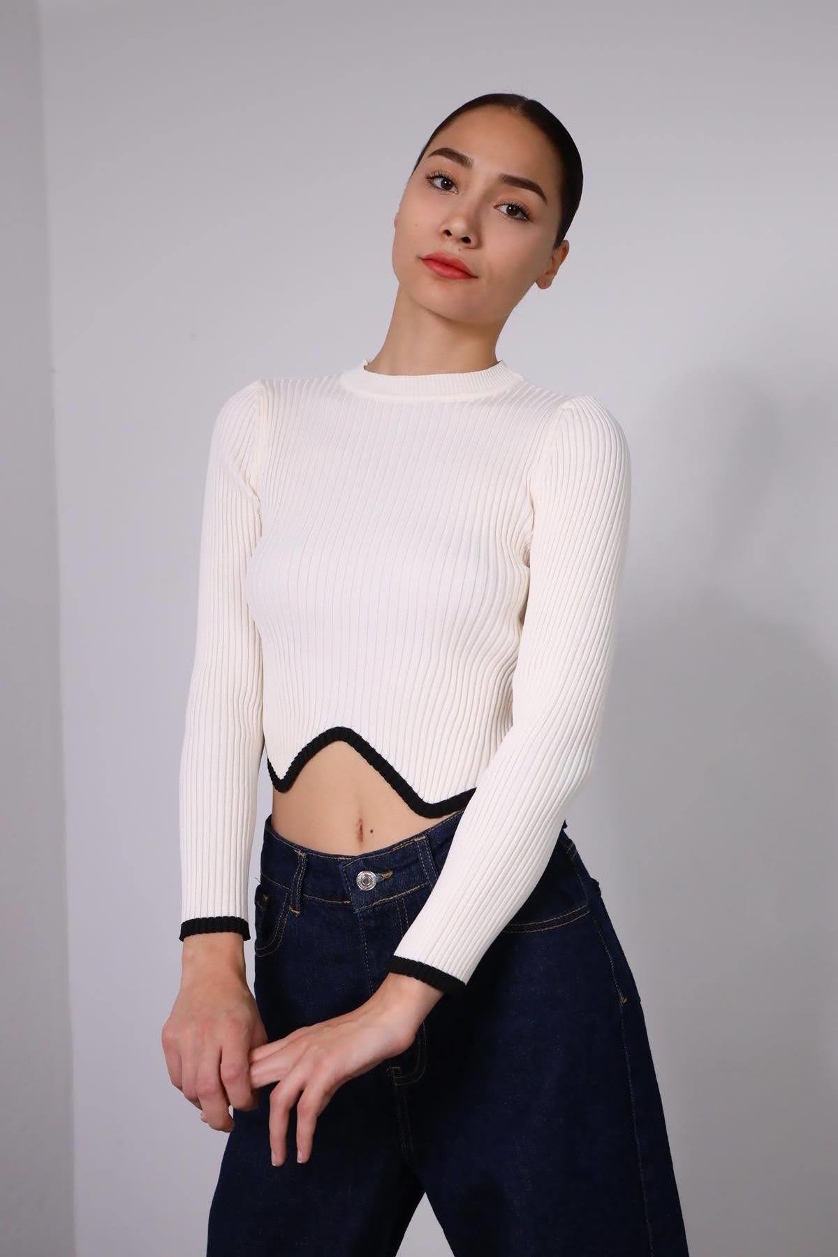  Ekru Triko Body Kazak