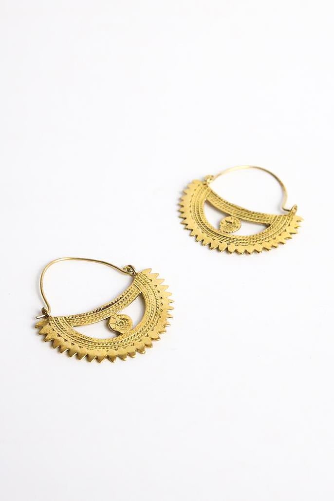  Bronz Antik İşlemeli Küpe