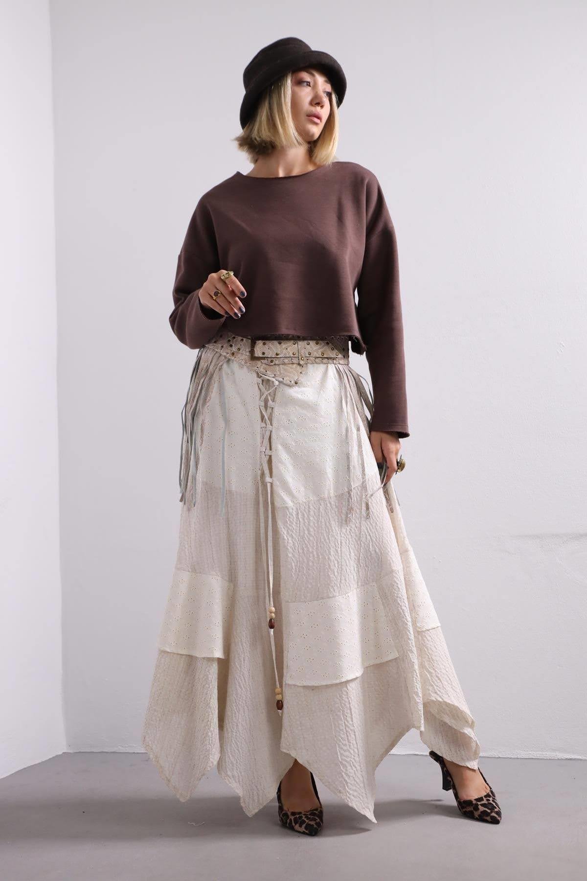  Acı Kahve Salaş Crop Sweat