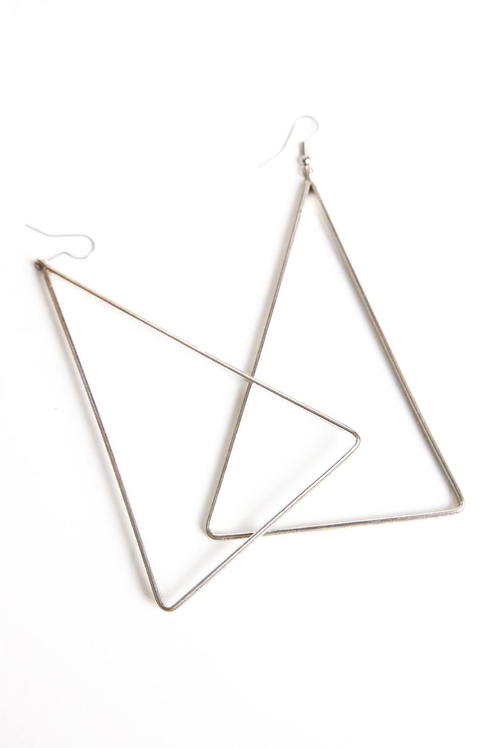 Geometrik Gümüş Tasarım Küpe - Şaman Butik Geometrik Gümüş Tasarım Küpe