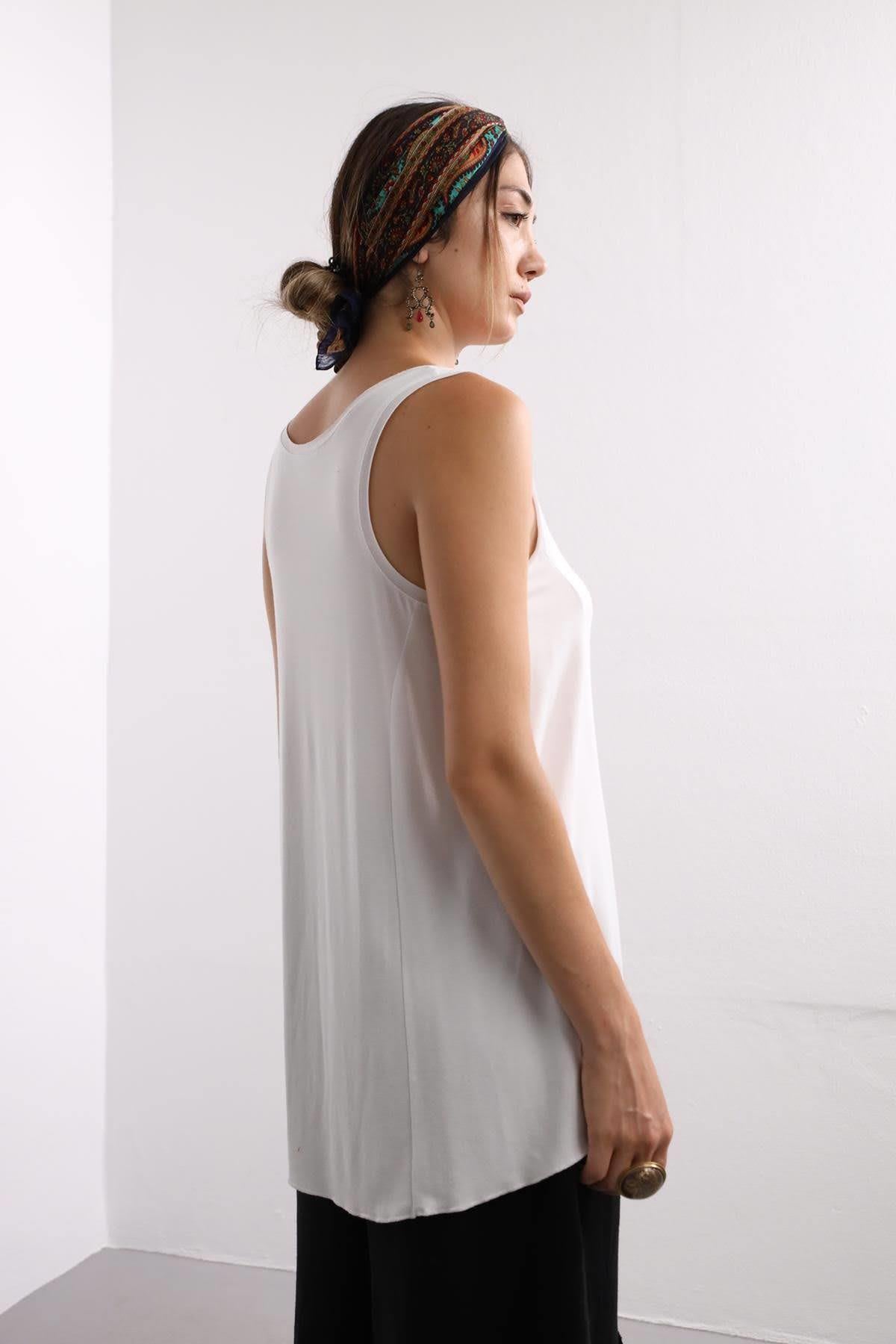 Beyaz Basic Atlet - Şaman Butik Beyaz Basic Atlet