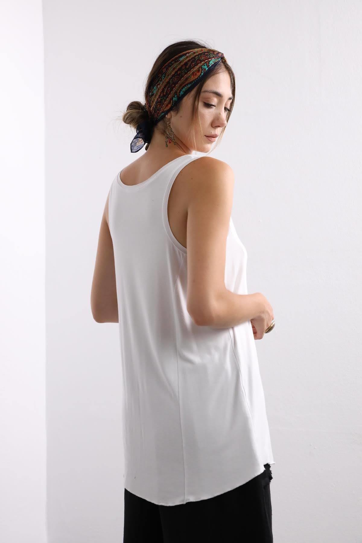 Beyaz Basic Atlet - Şaman Butik Beyaz Basic Atlet