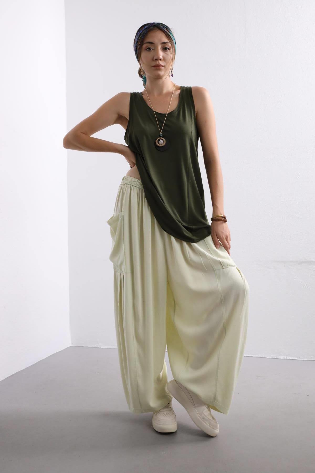 Haki Basic Atlet - Şaman Butik - Bohem Giyim ve Aksesuar | Kadın & Erkek Haki Basic Atlet