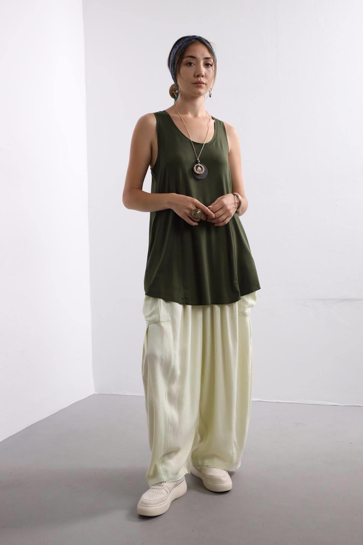 Haki Basic Atlet - Şaman Butik - Bohem Giyim ve Aksesuar | Kadın & Erkek Haki Basic Atlet